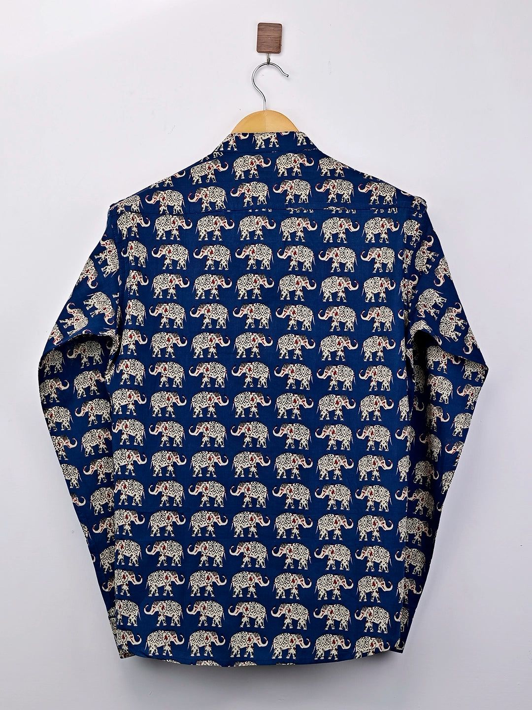navy blue elephant short kurta