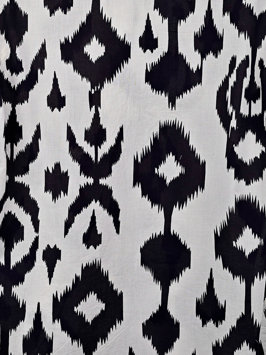 white black ikat short kurta