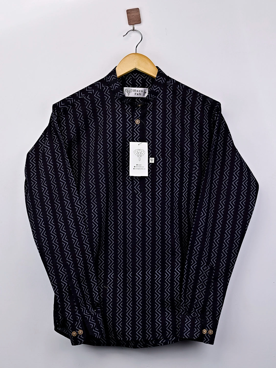 black white stripes short kurta