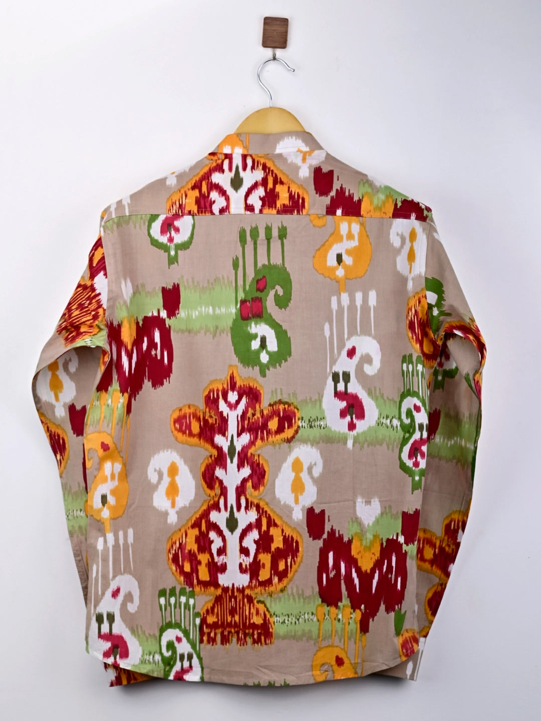 Brown Self Patterned Printed Short Kurta