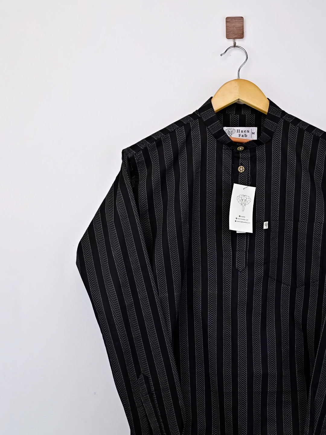 black grey lining short kurta