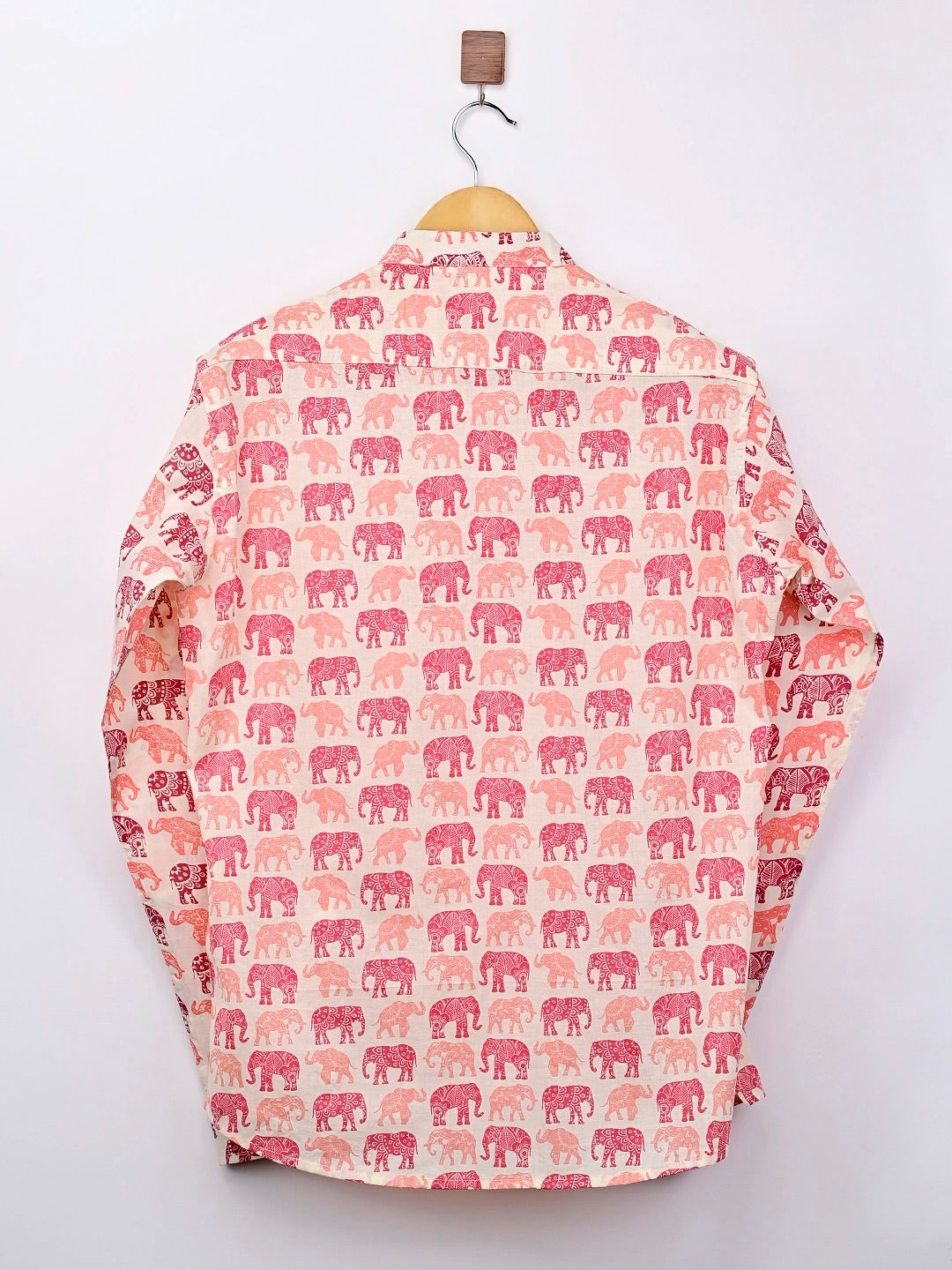 pink multicolour elephant printed short kurta