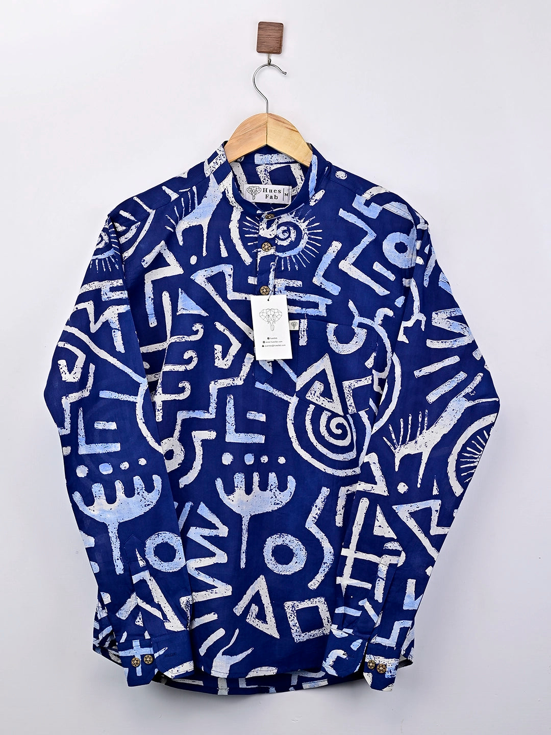 Blue Celestial Printed Short Kurta