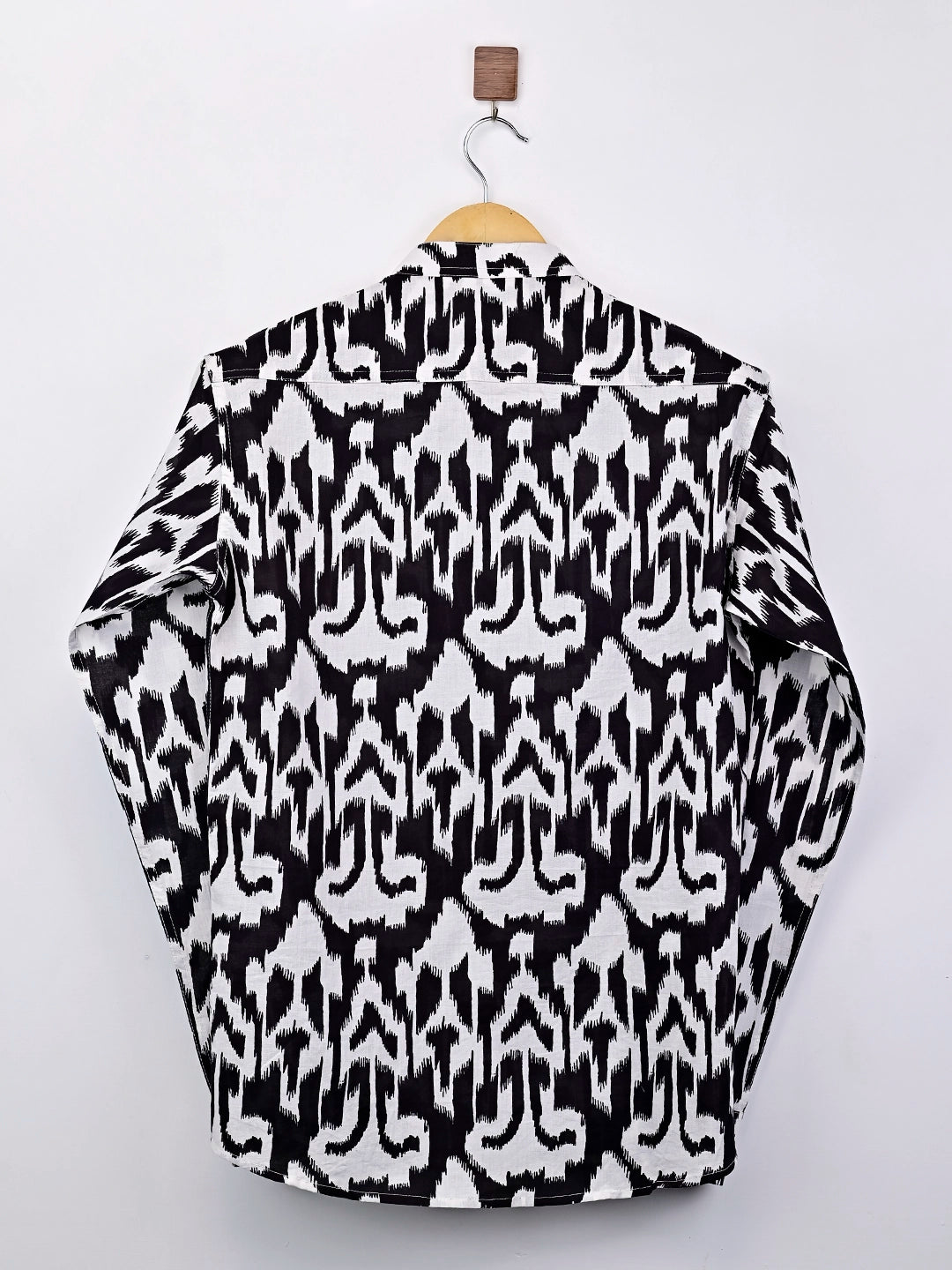 Black Abstract Printed Short Kurta