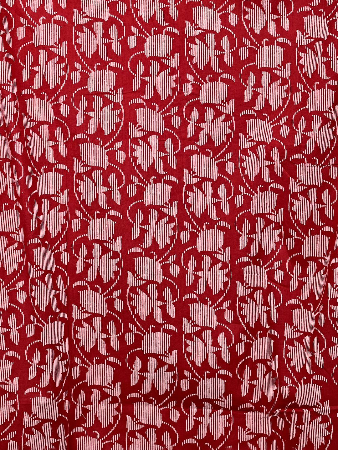 maroon white floral printed short kurta