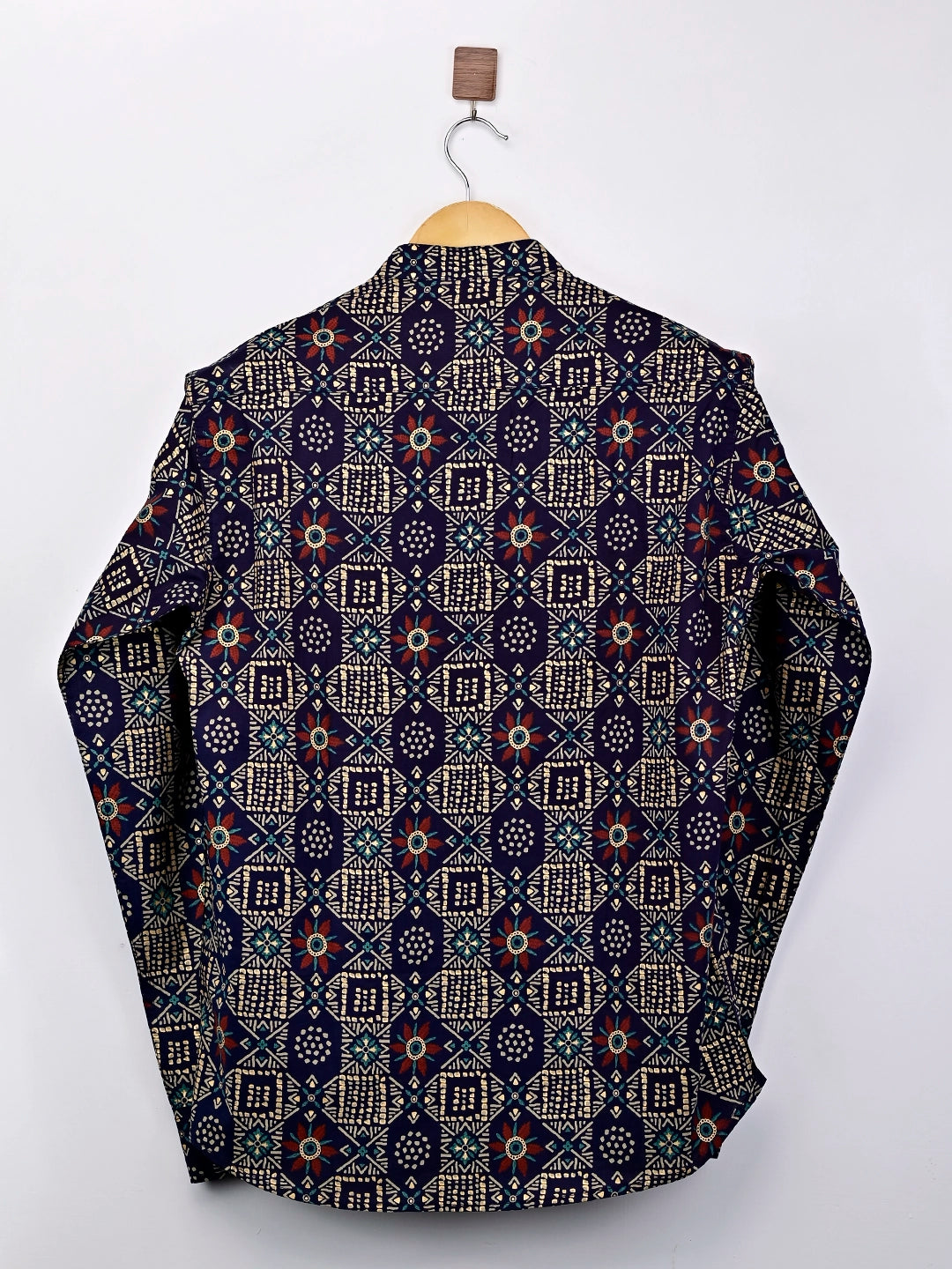 navy blue golden mandala short kurta
