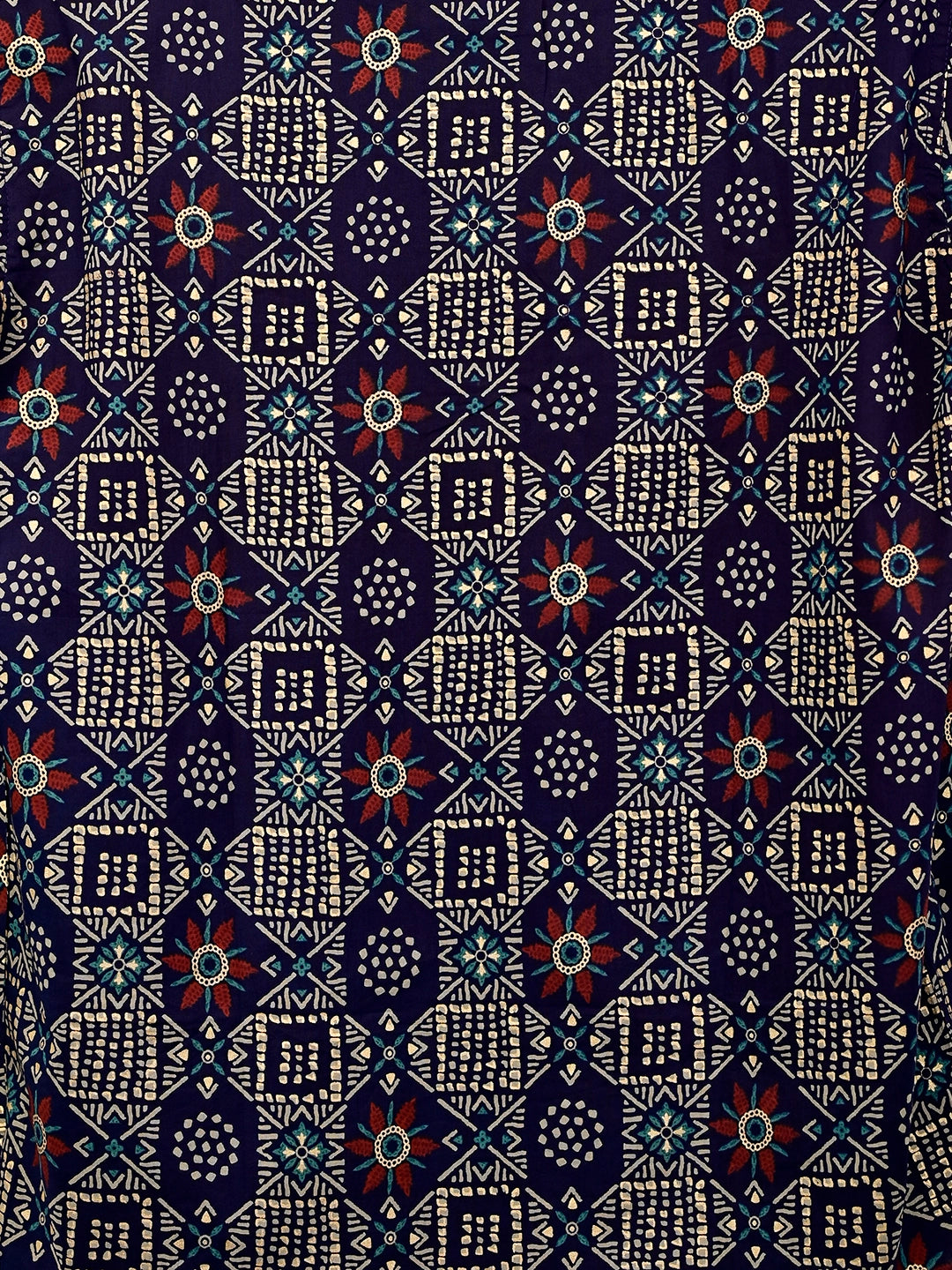 navy blue golden mandala short kurta