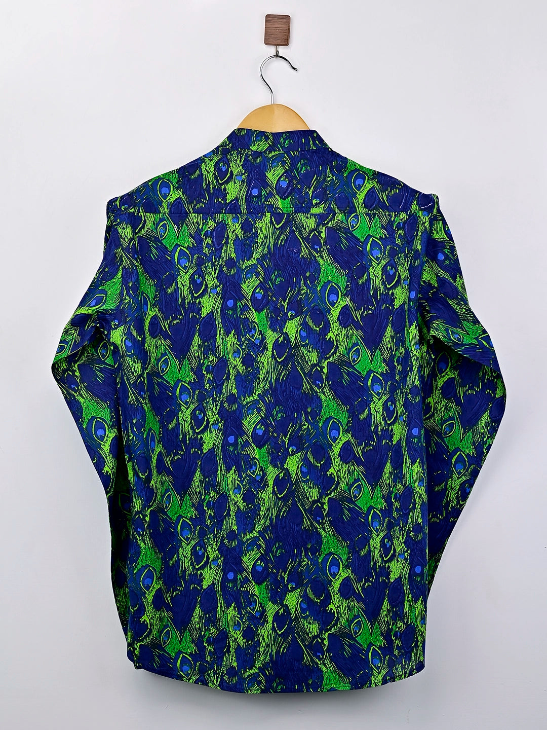 blue - green peacock short kurta