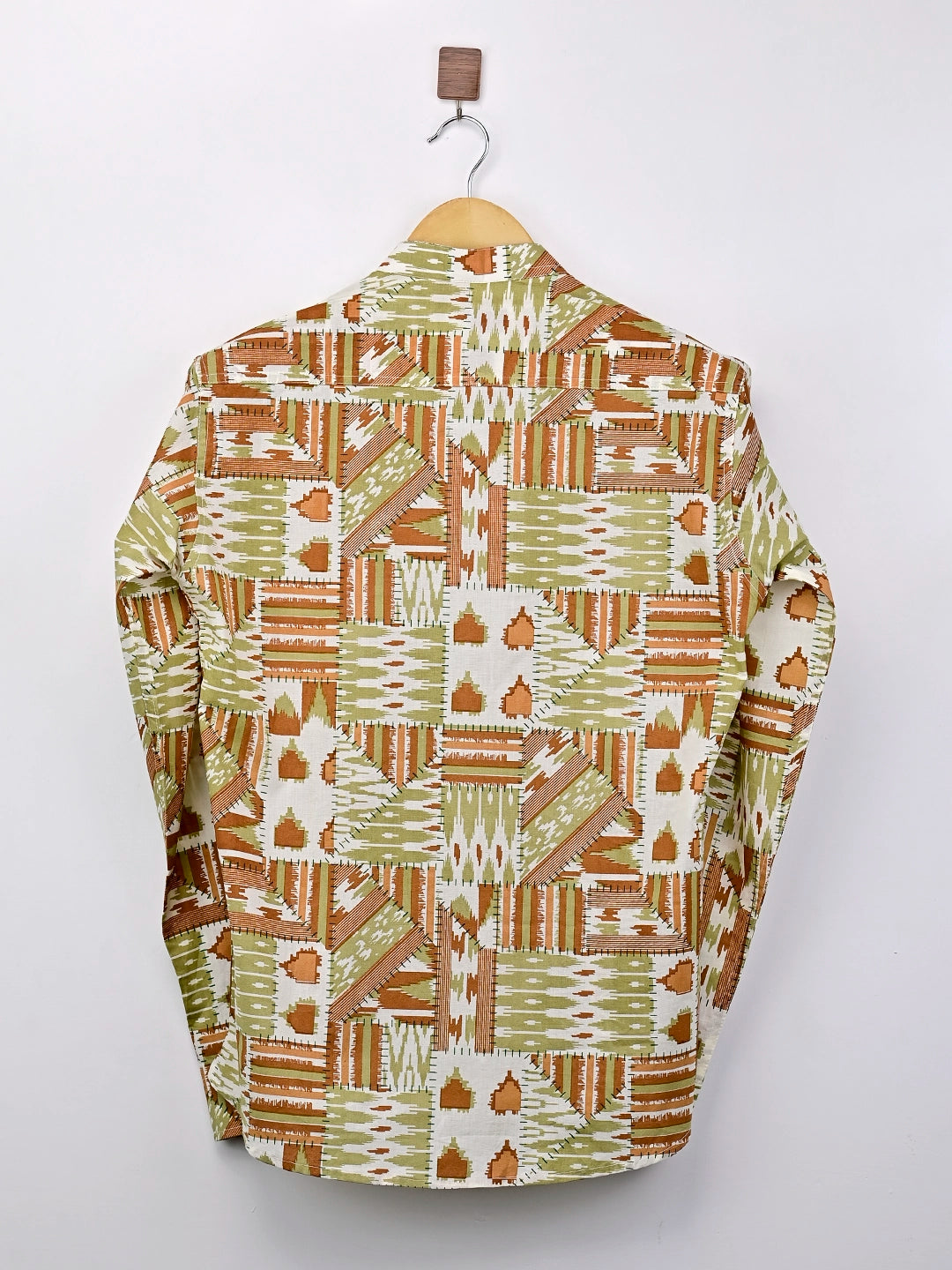 brown patch short kurta