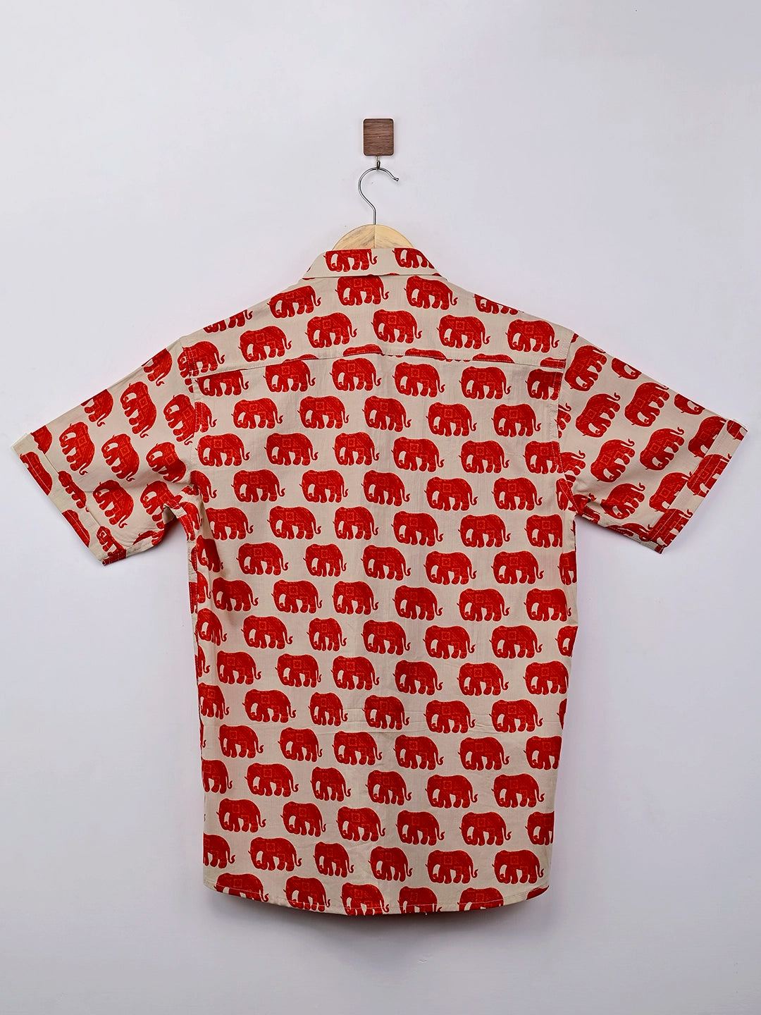 Cream – Red Elephant half-sleeves Shirt