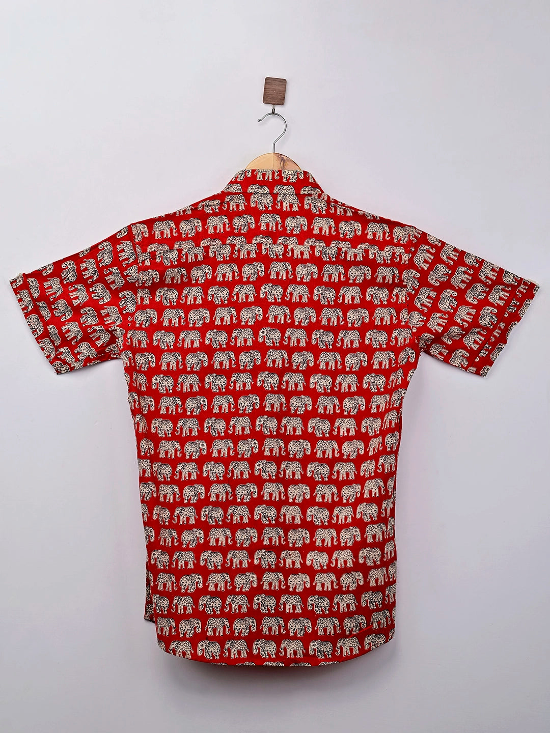 red white elephant half sleeves shirt