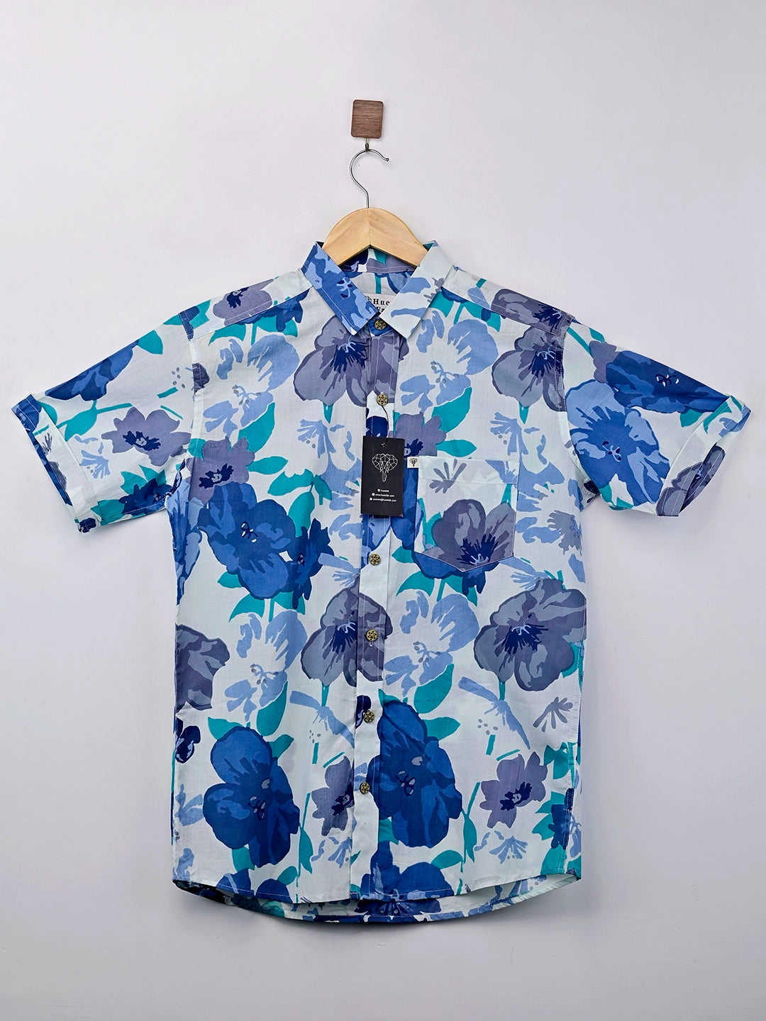 white fantasy half sleeves shirt