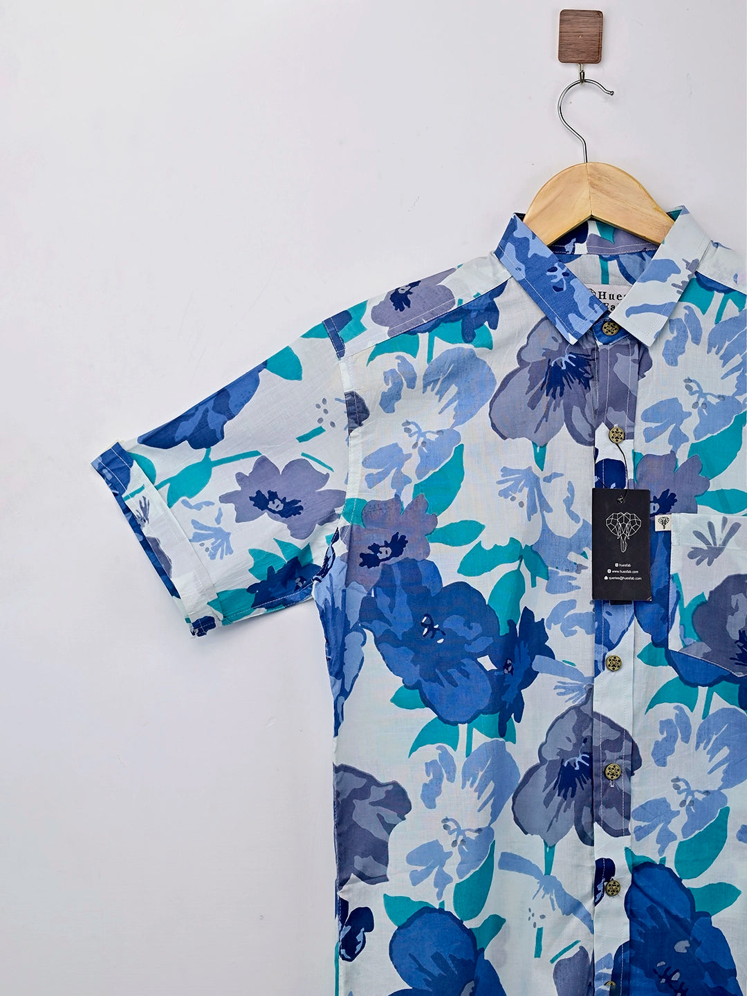 white fantasy half sleeves shirt