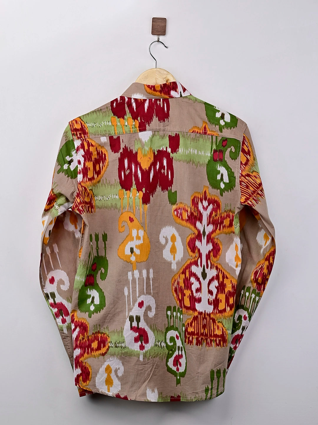 Brown Self Patterned Printed Full-Sleeves Shirt