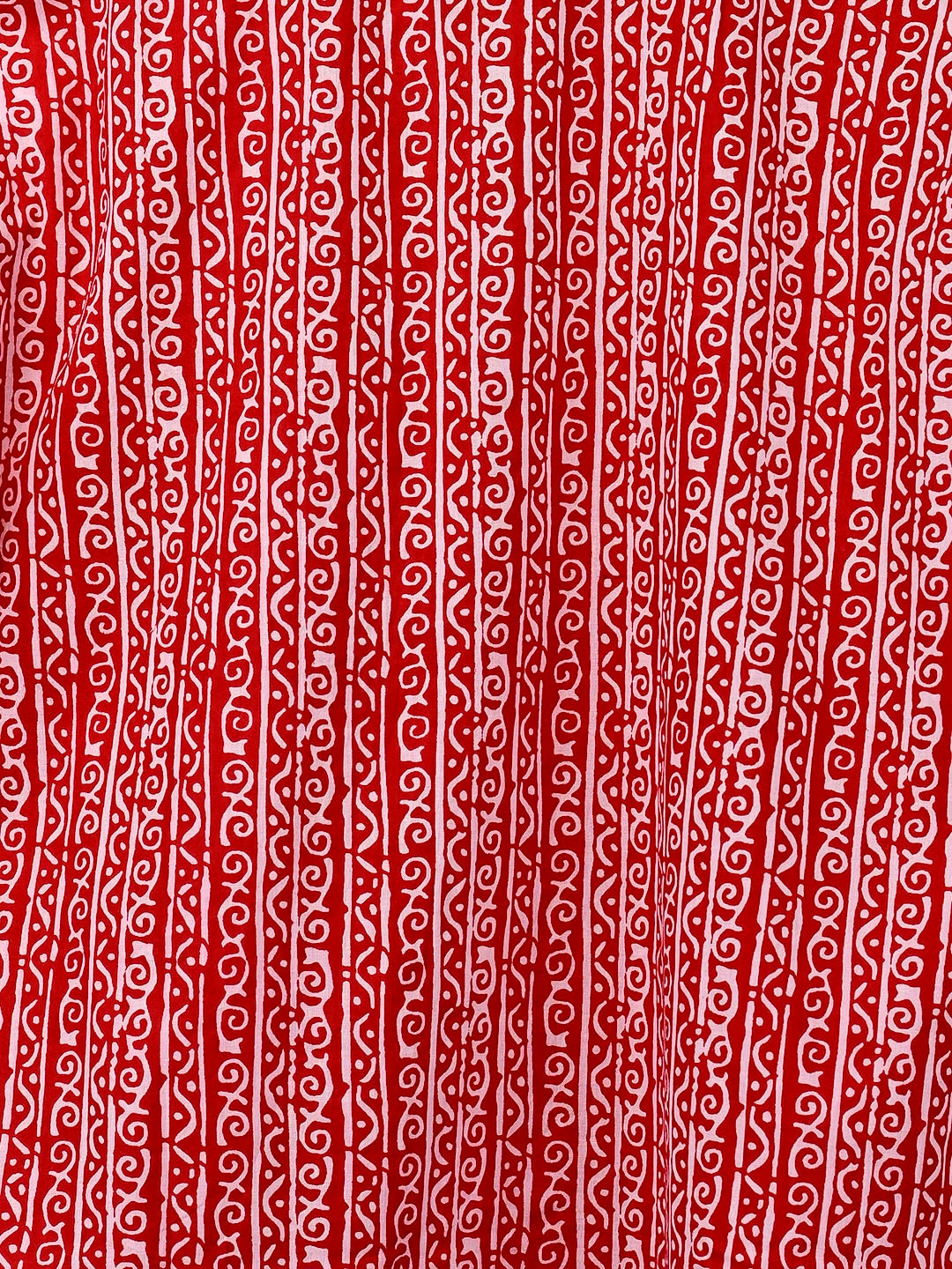 Red White Printed Full Sleeves Shirt