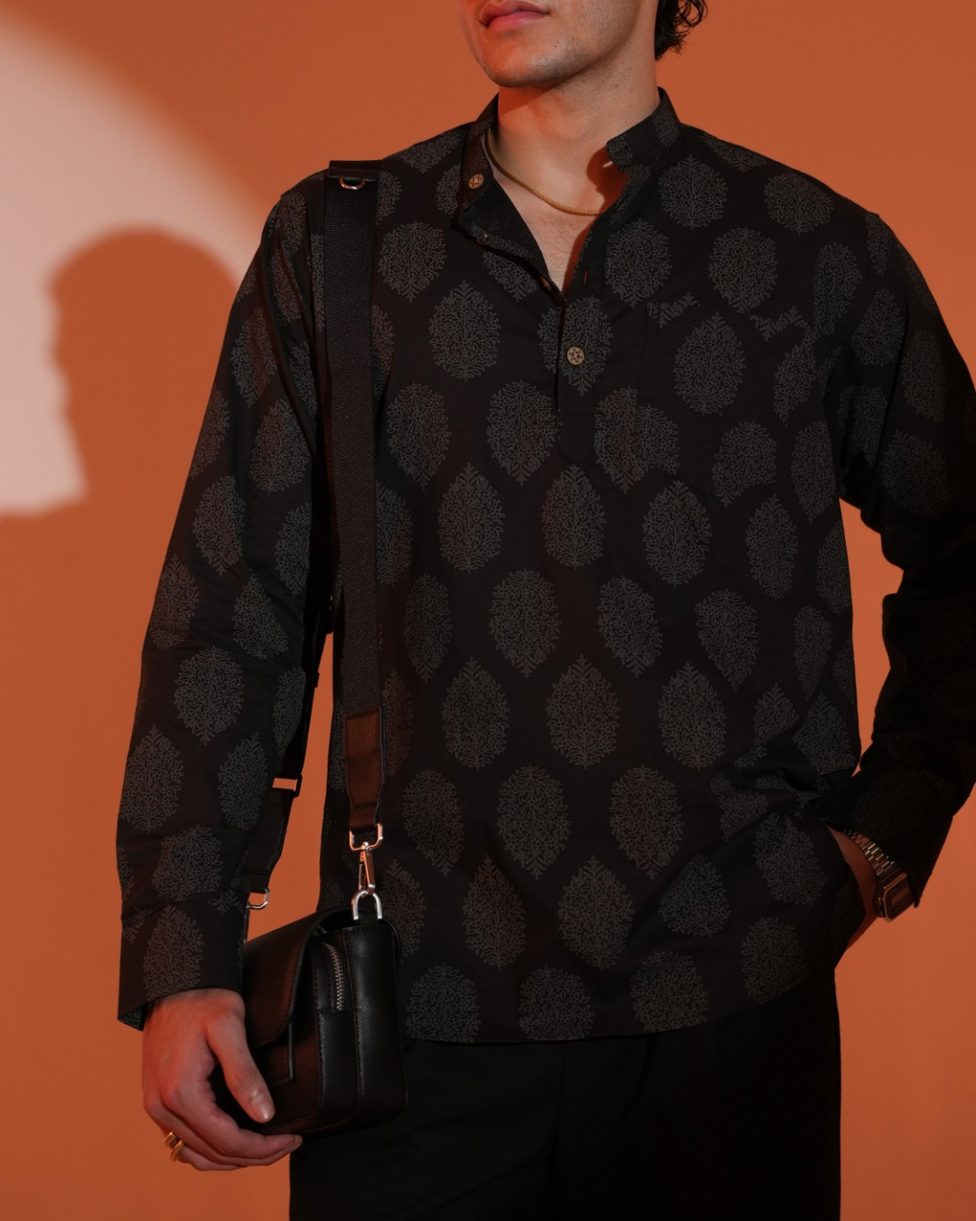 Midnight Motif Printed short kurta