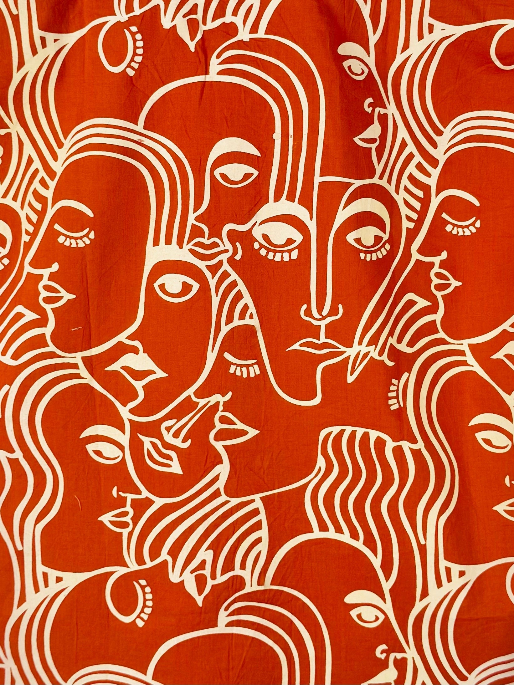 Orange Face Art Half Sleeves Shirt