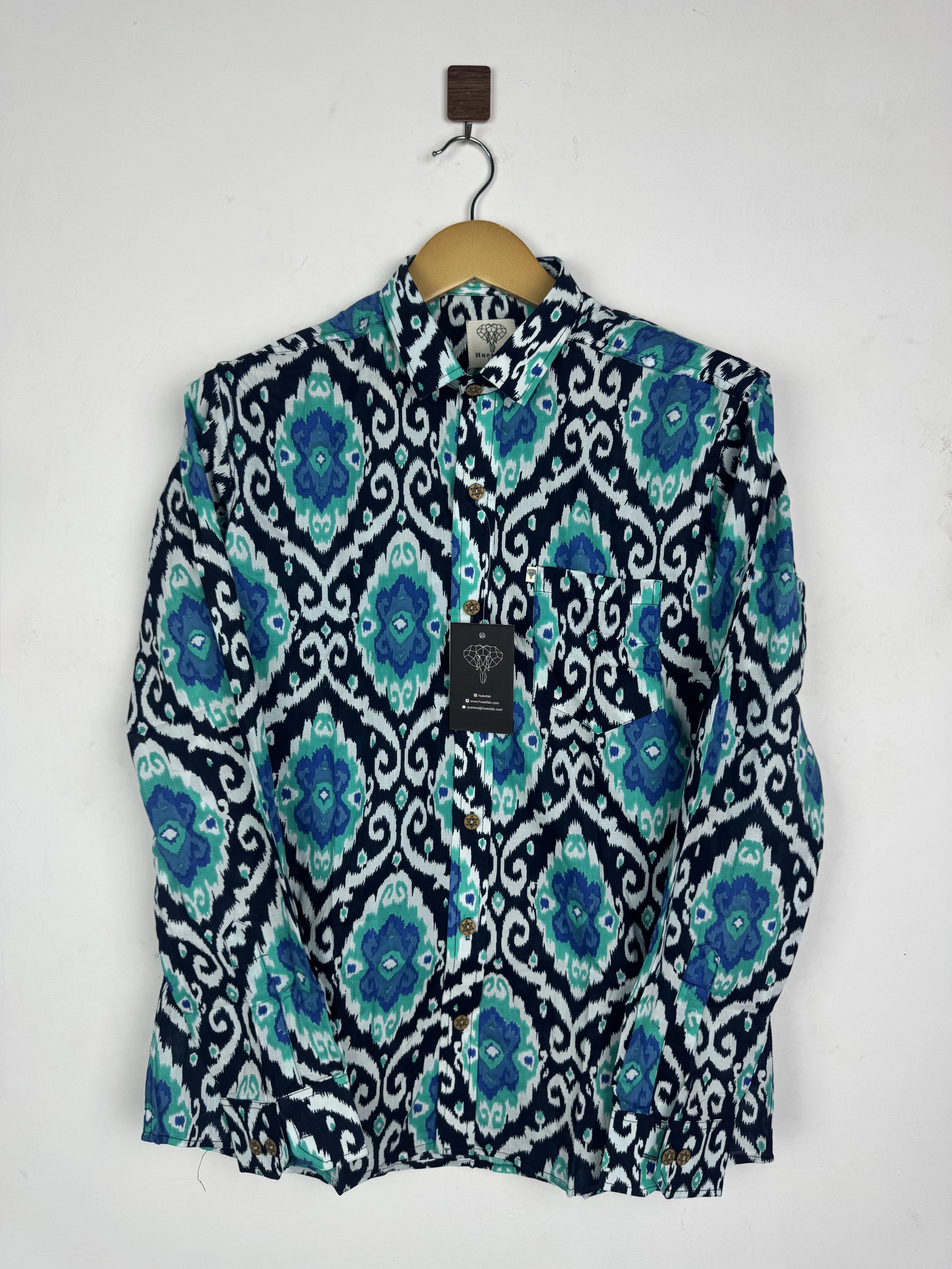 Azure Ikat Full Sleeves Shirt