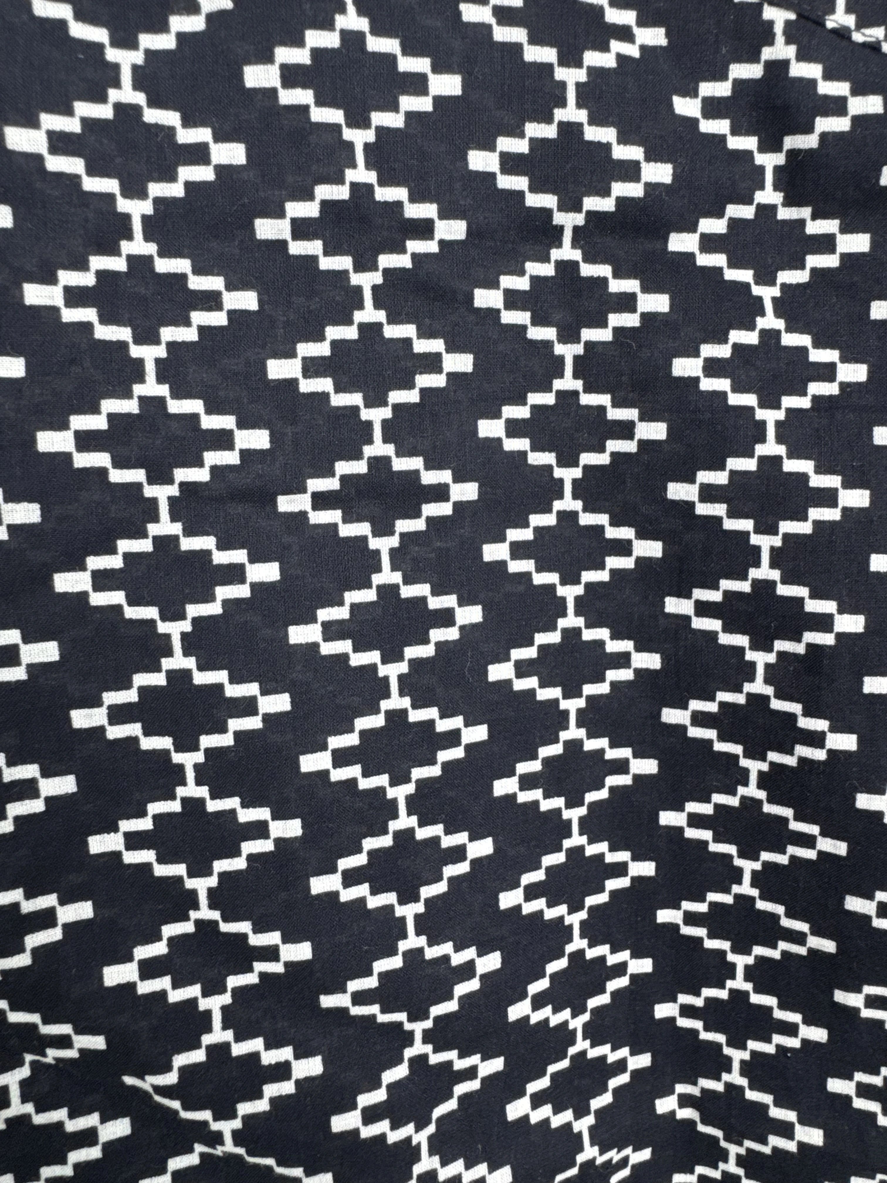 Black zig zag Printed Short Kurta
