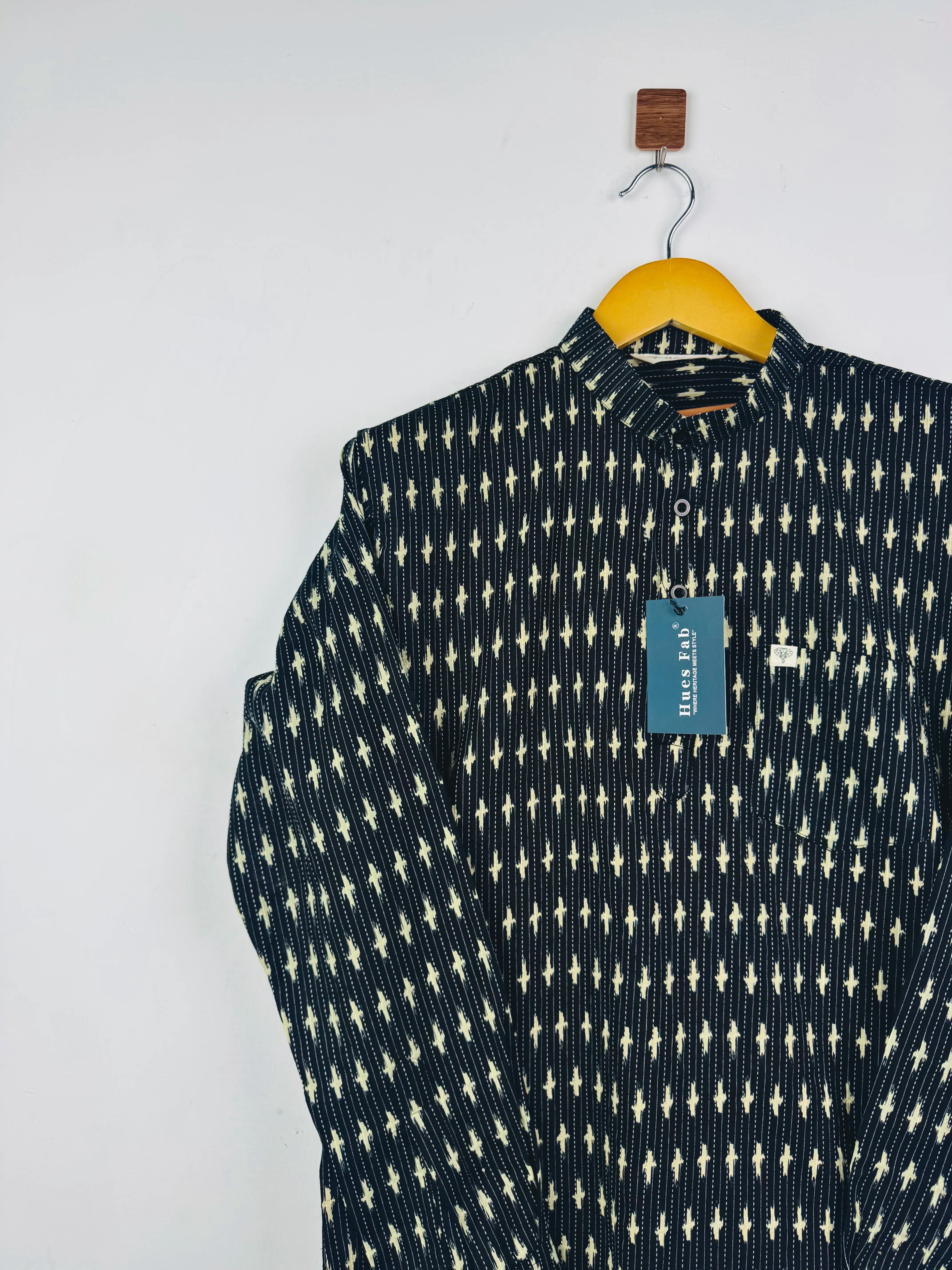 Black Motifs Kantha short kurta