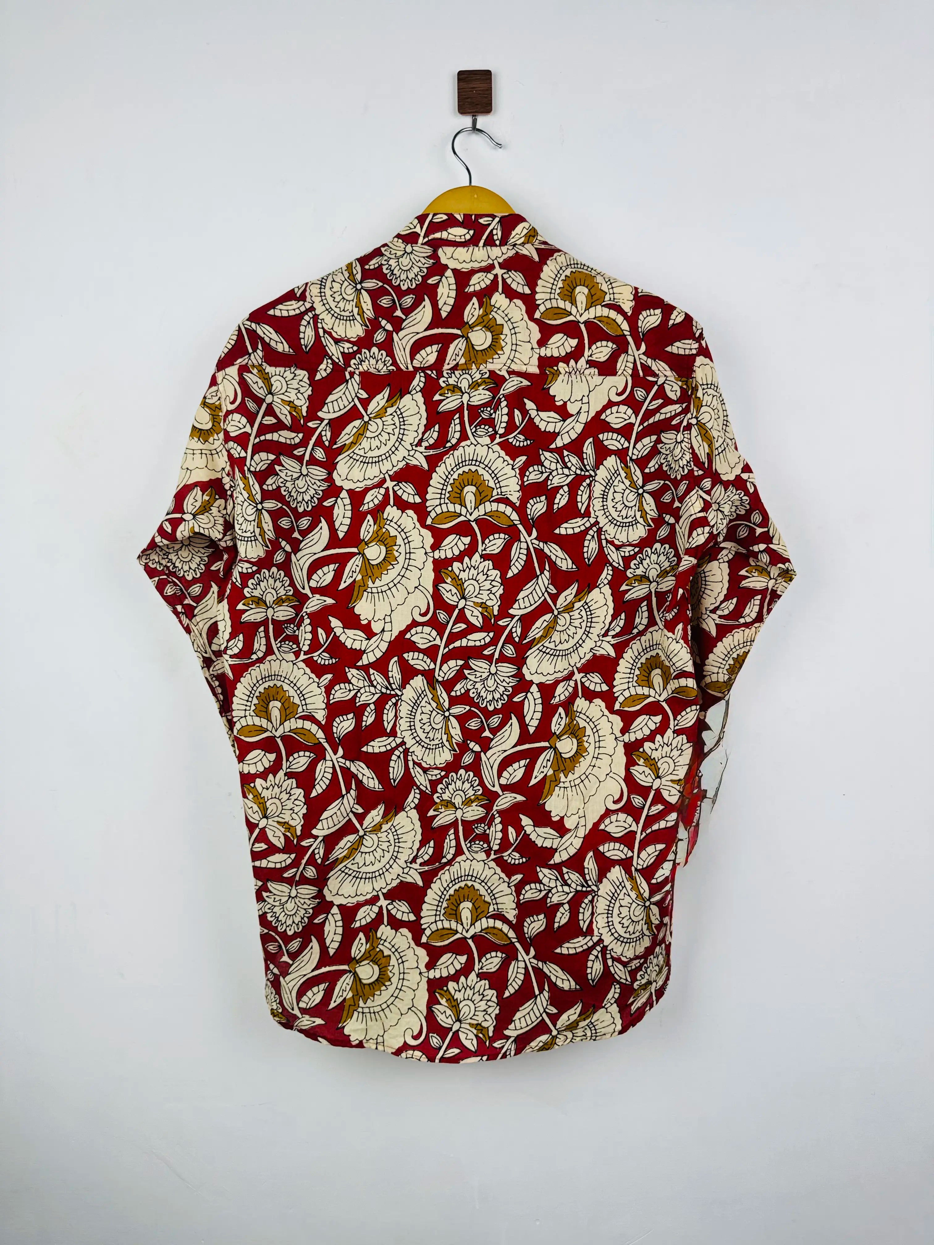 Red Floral printed short kurta