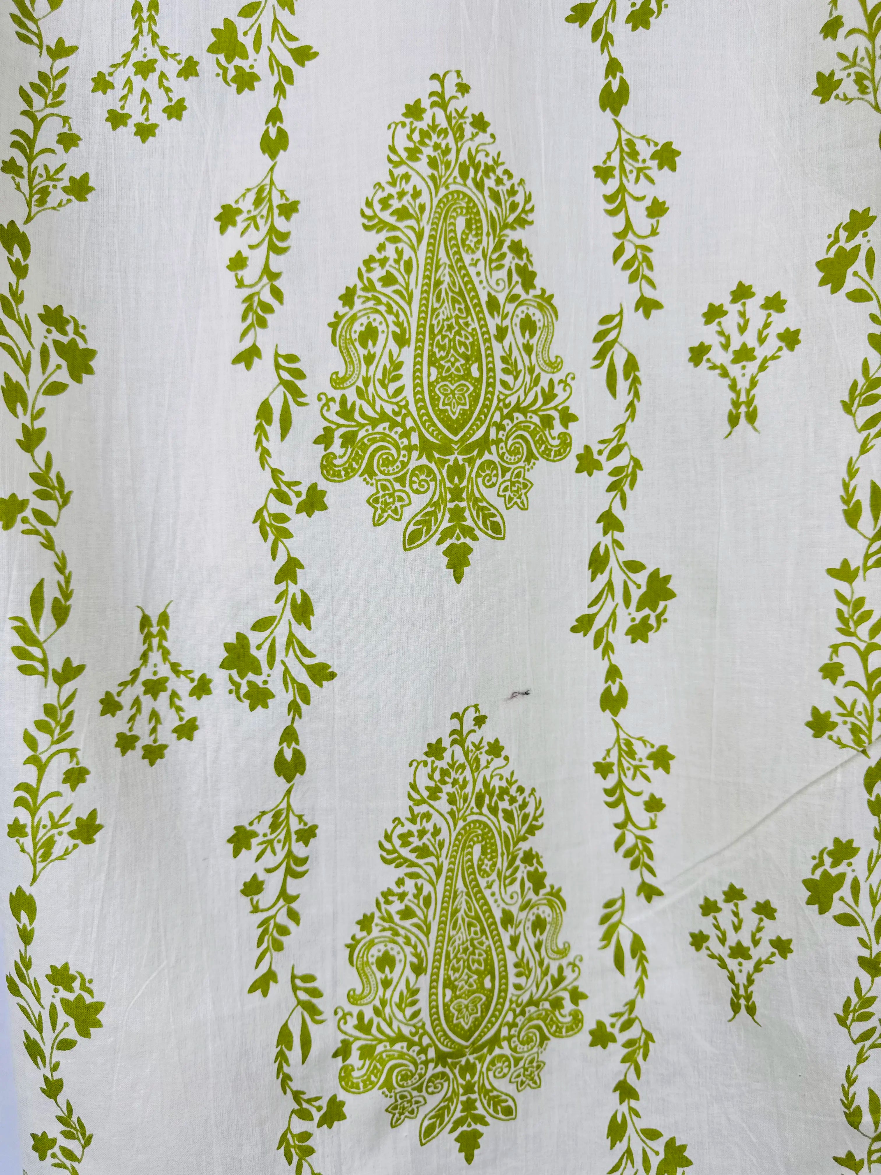 ivory green printed short kurta