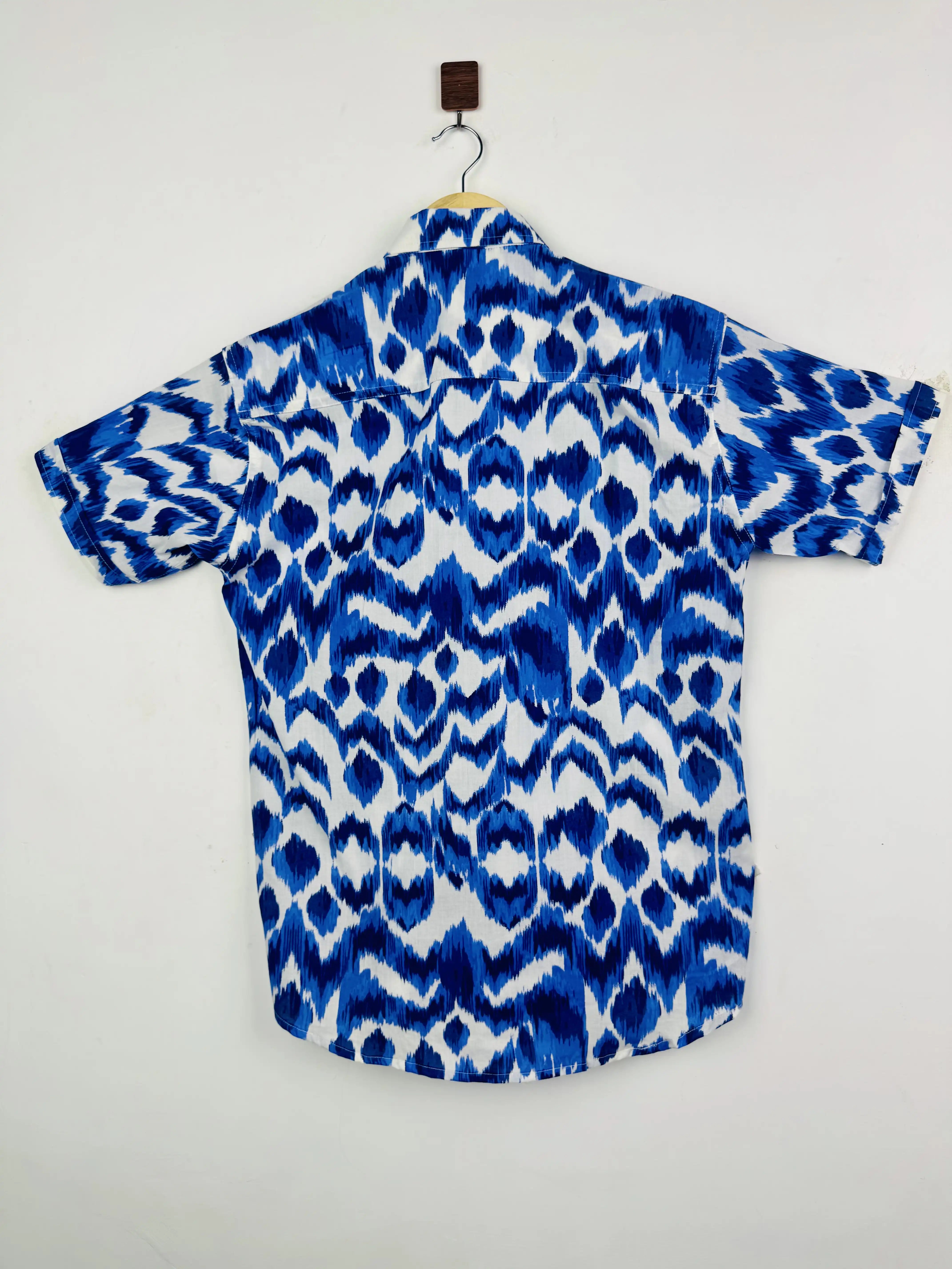 ocean ikat Half Sleeves Shirt