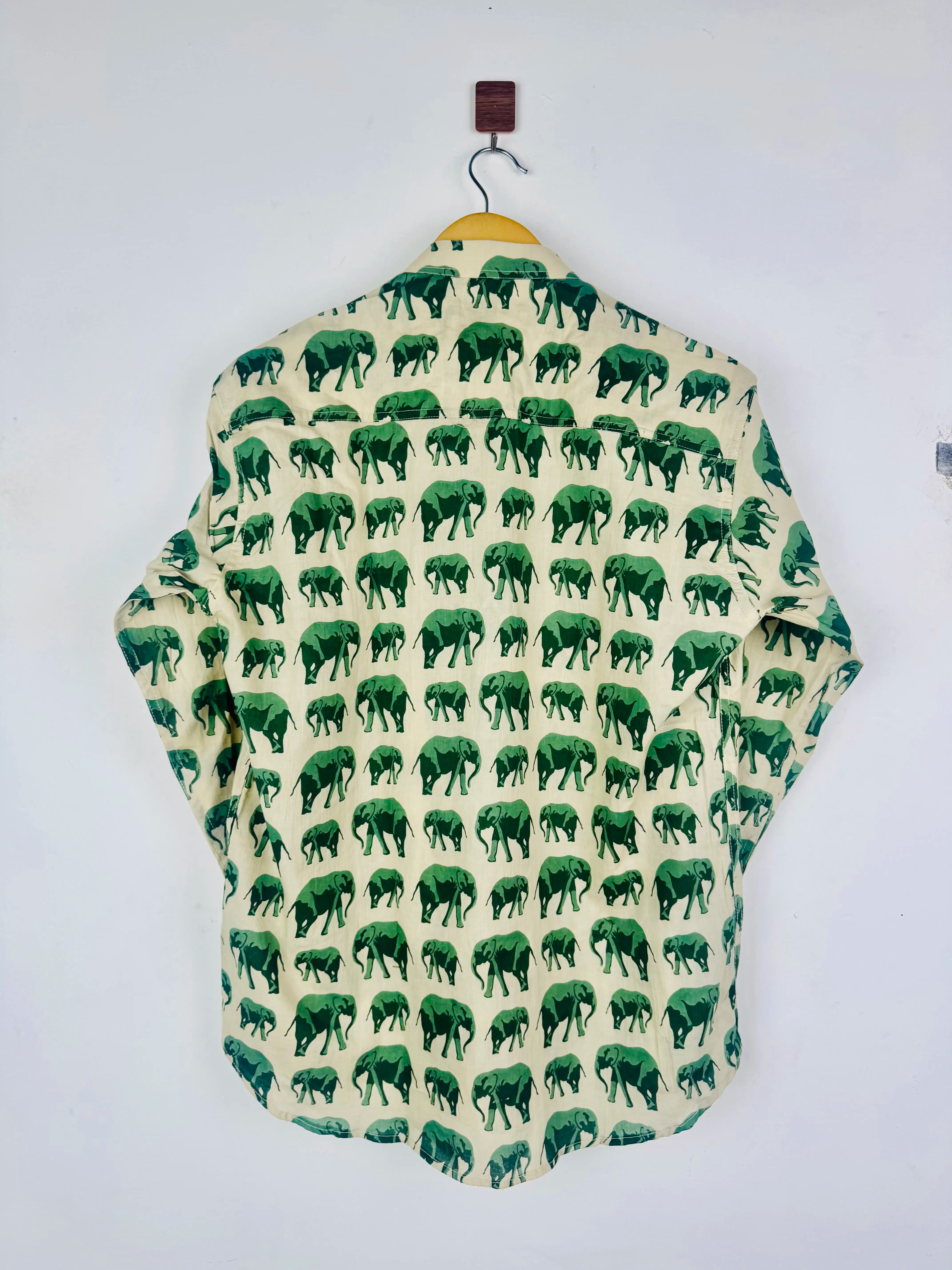 Moss elephant printed short kurta