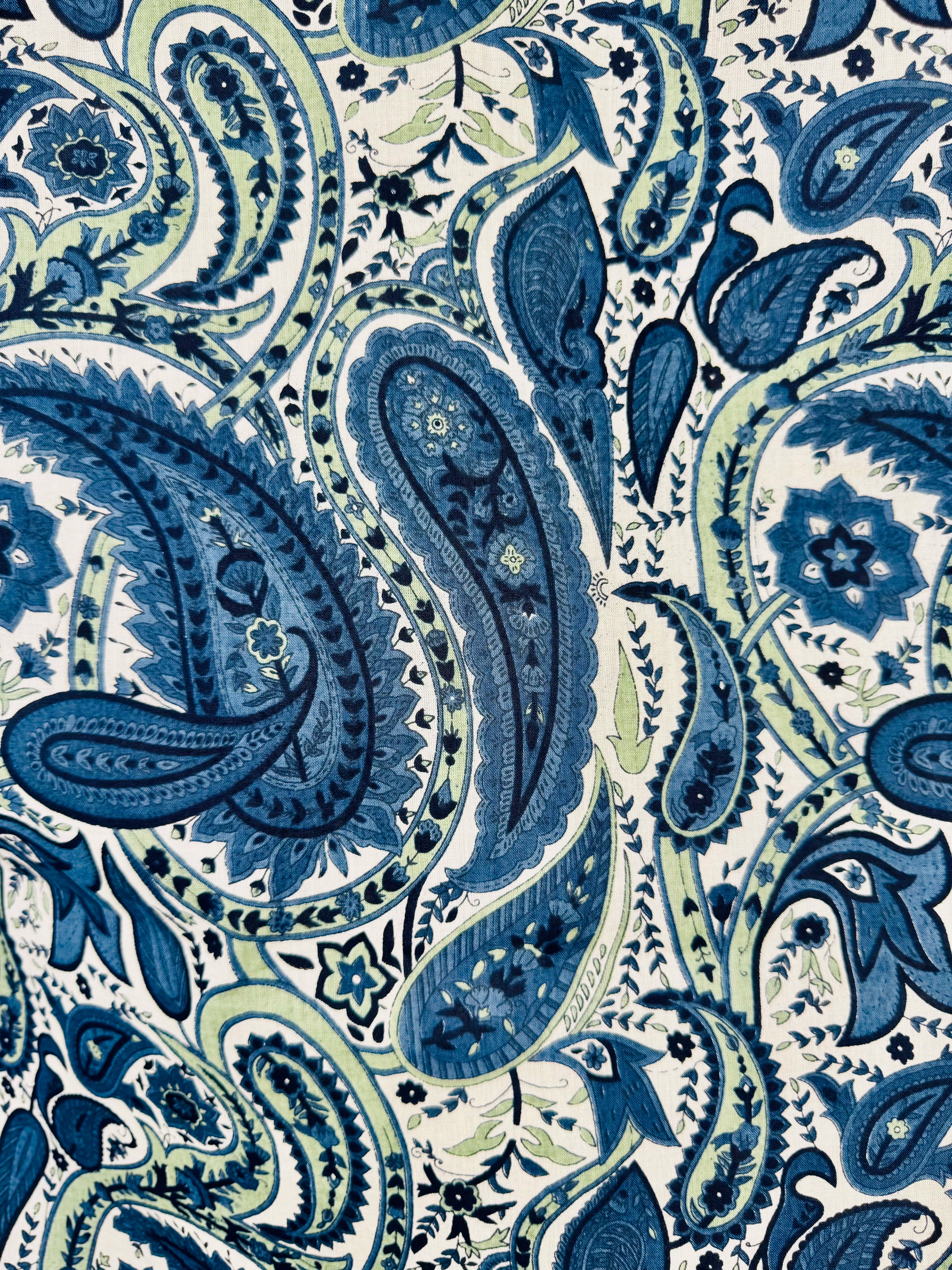 Indigo Paisley Printed Half Sleeves Shirt