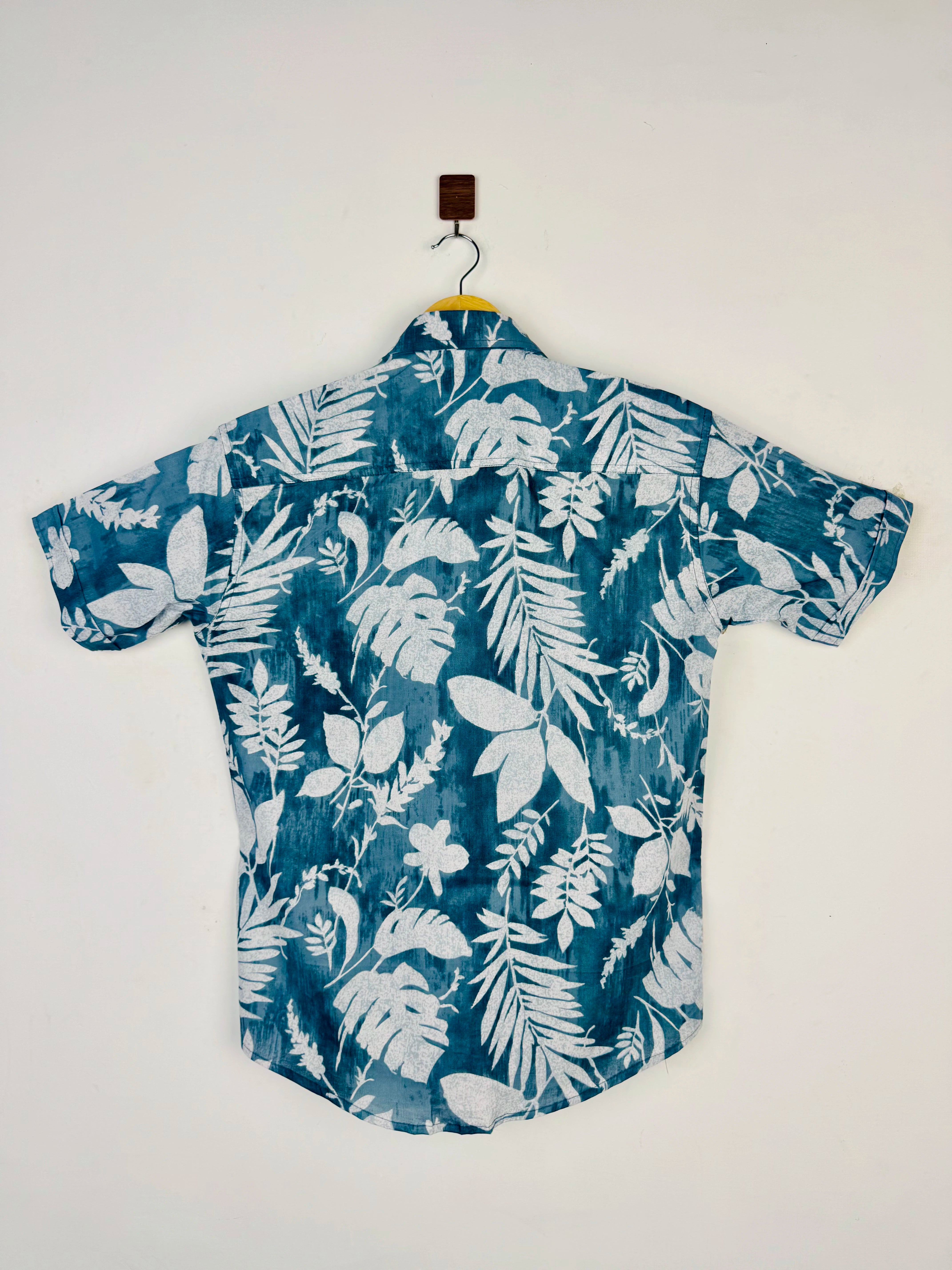 Lagoon Leaf Printed Half Sleeves Shirt
