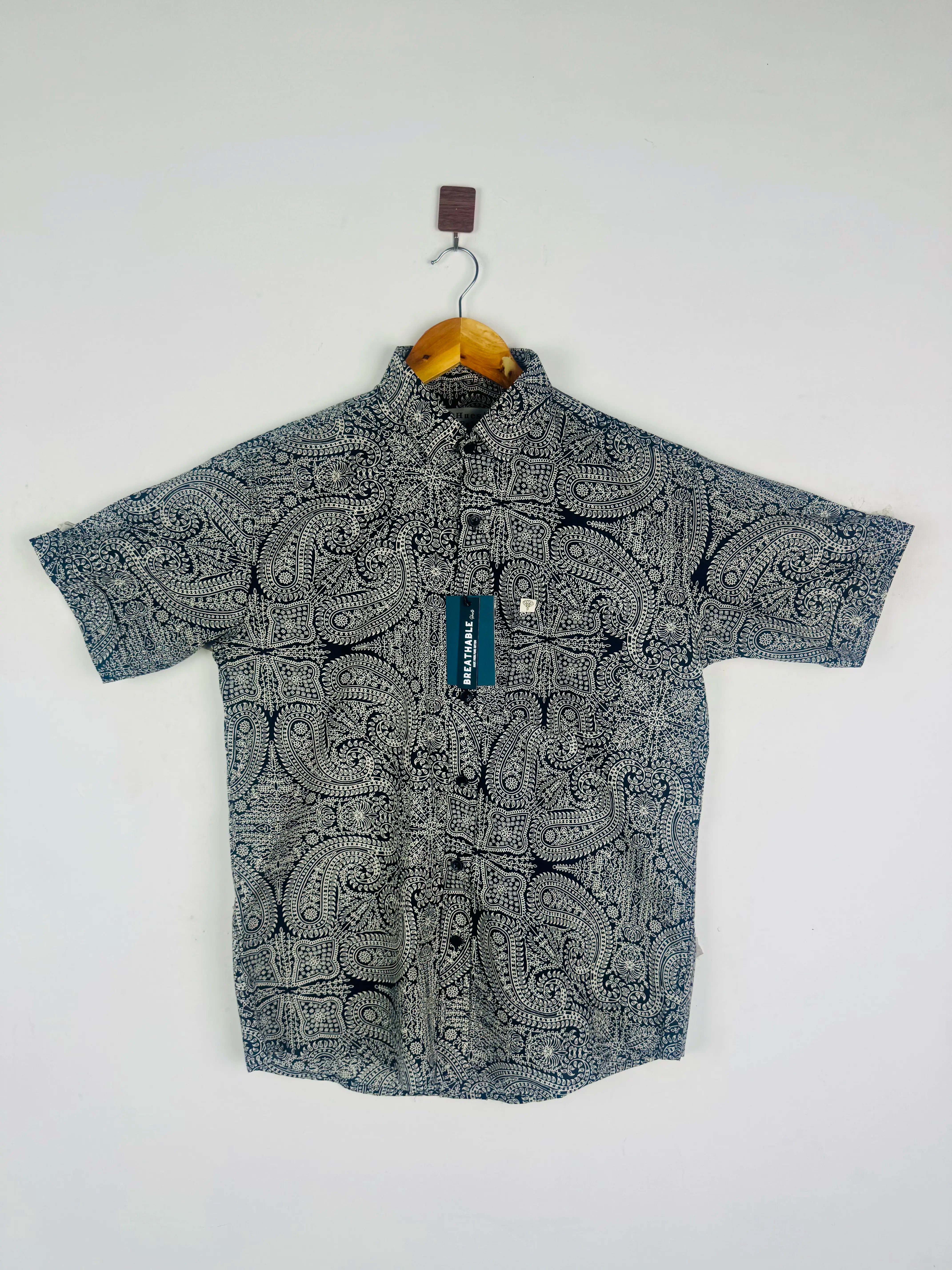 Midnight Paisley Half Sleeves Shirt