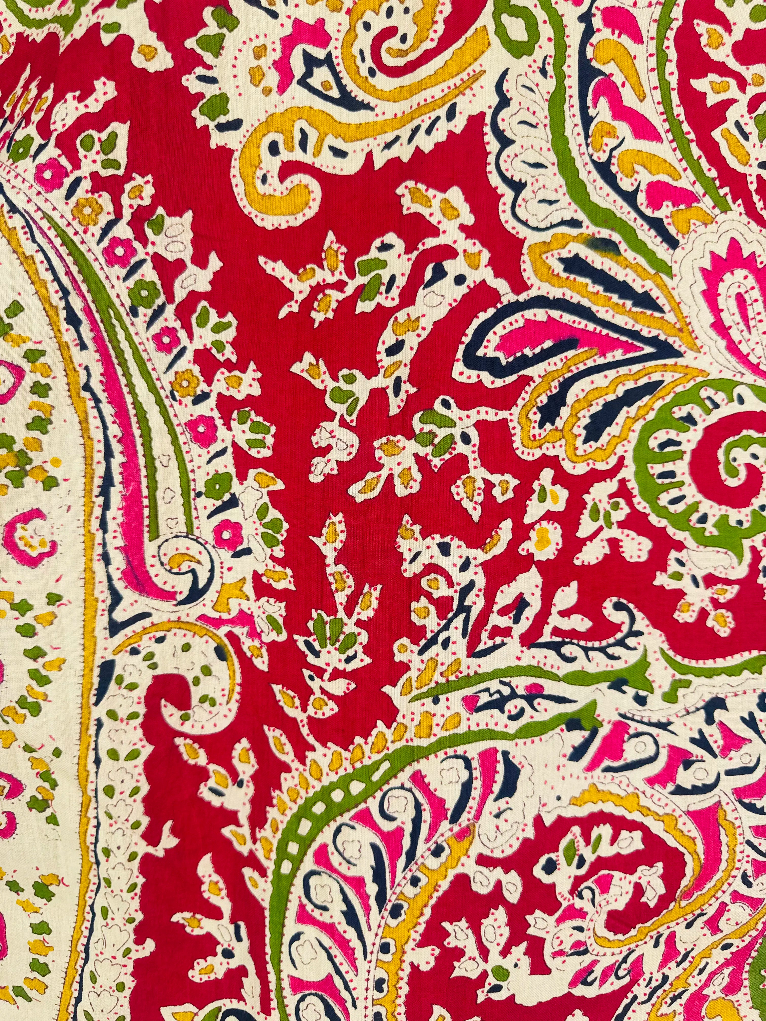 Red Paisley Half Sleeves Shirt