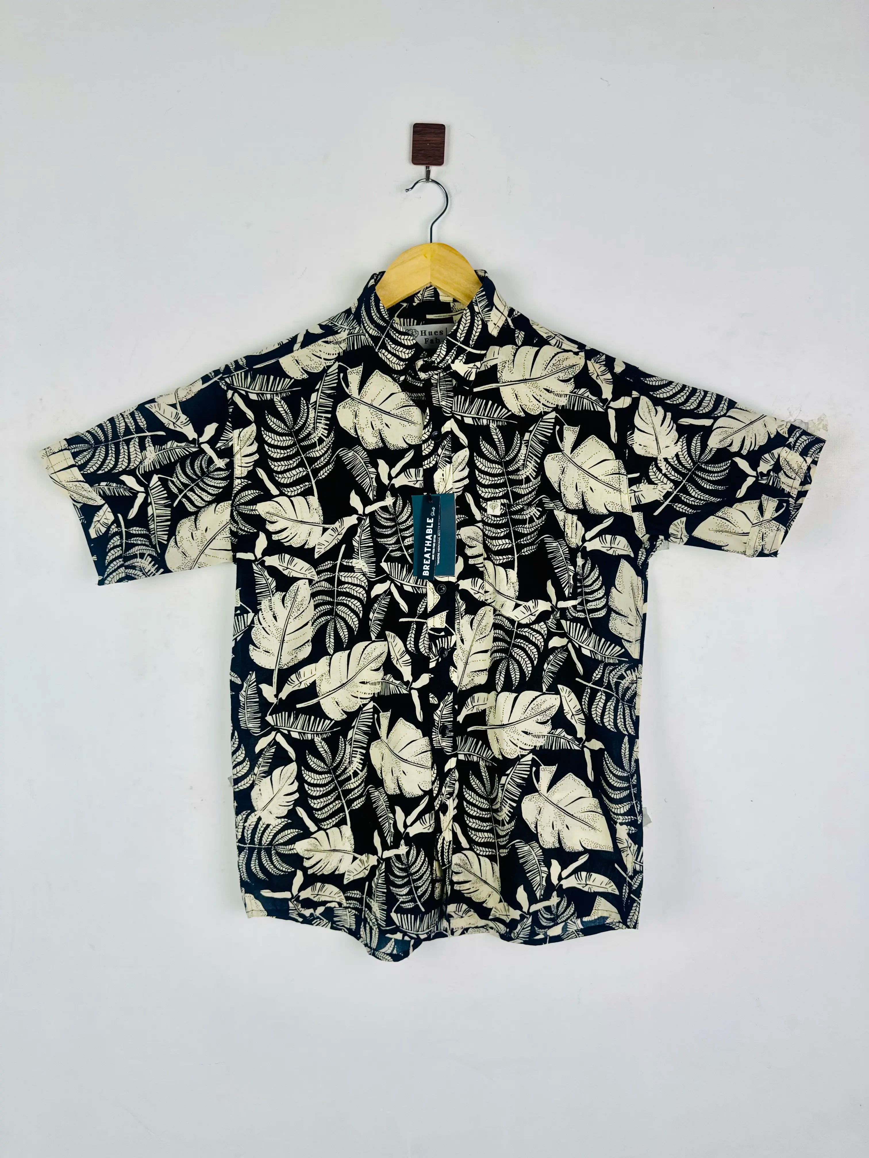 Black Tropic Half Sleeves Shirt