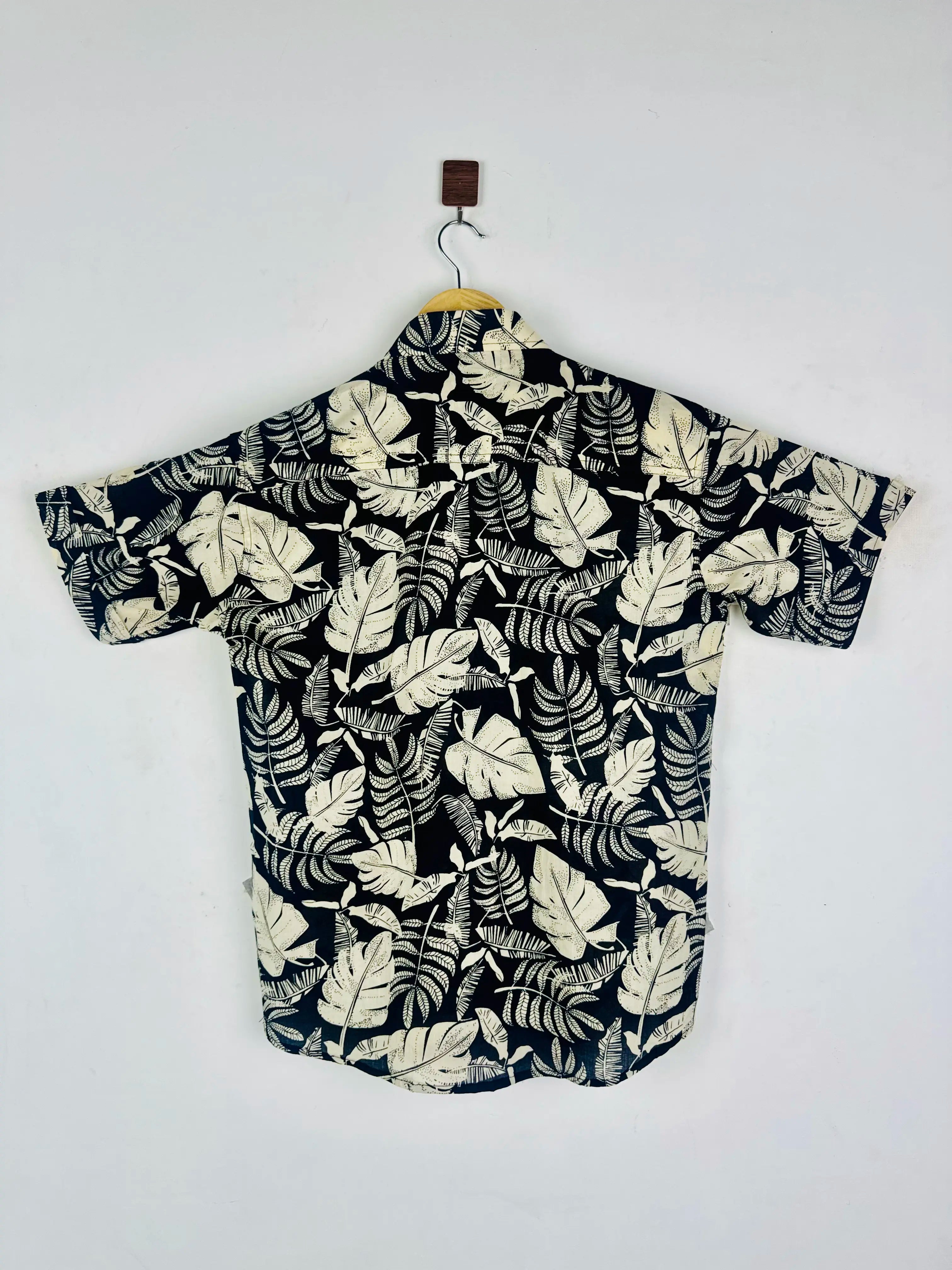 Black Tropic Half Sleeves Shirt