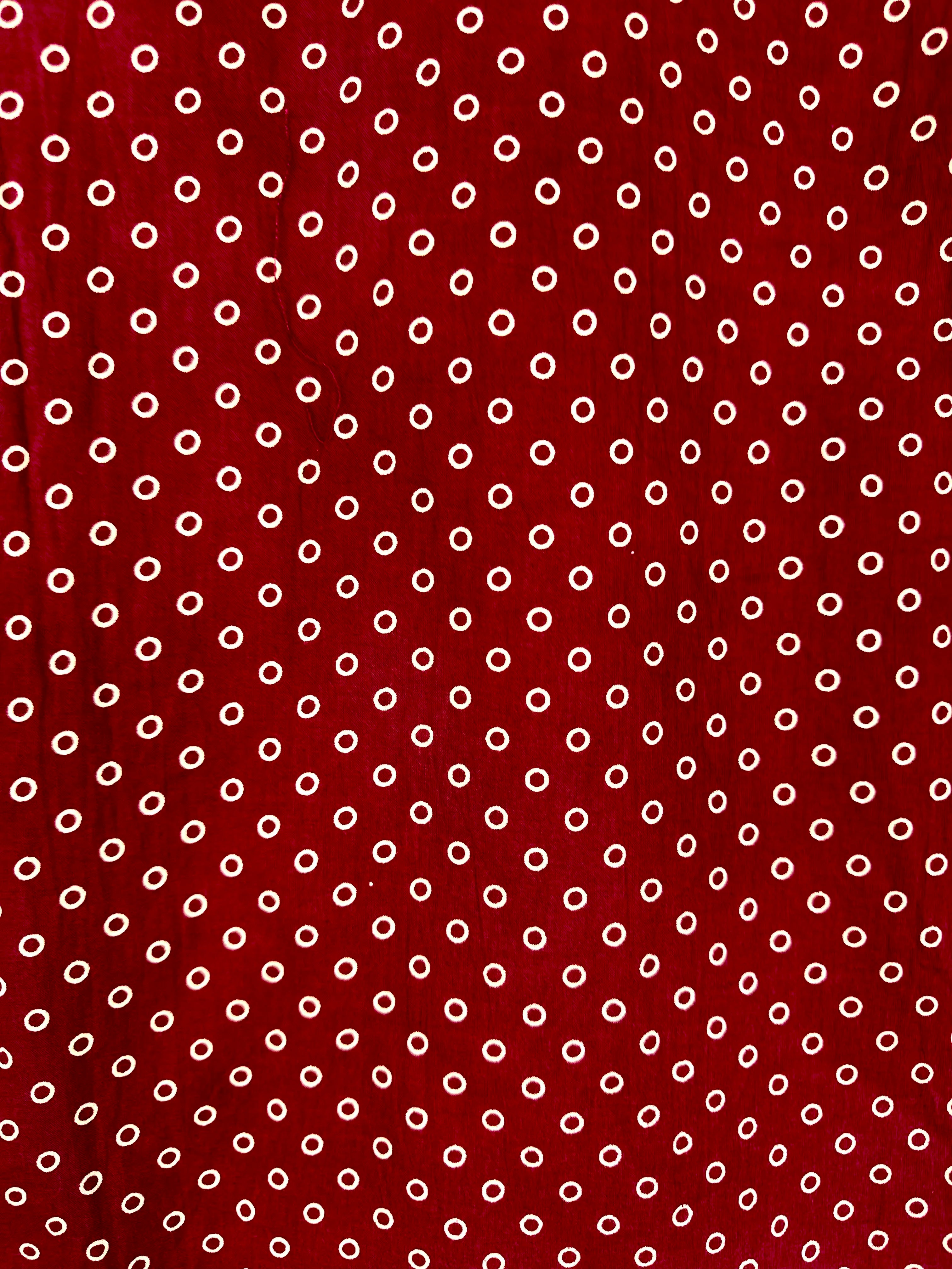 Maroon Polka dots Printed Short Kurta