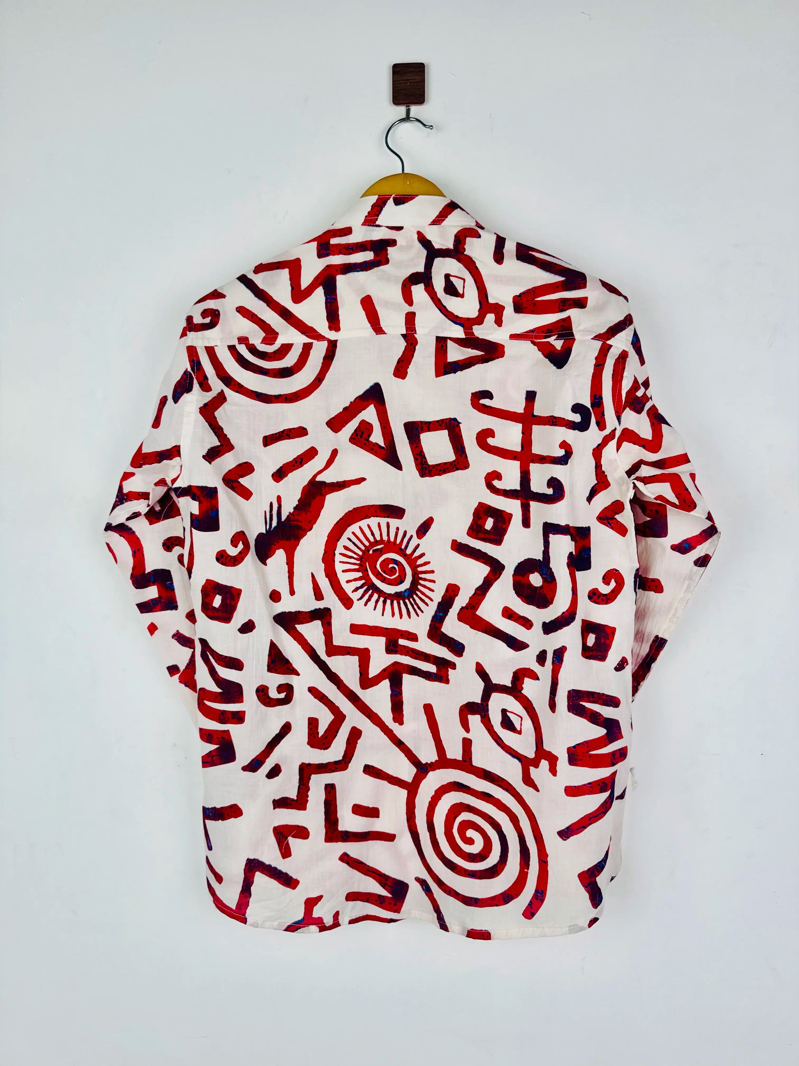Red Celestial Printed Short Kurta