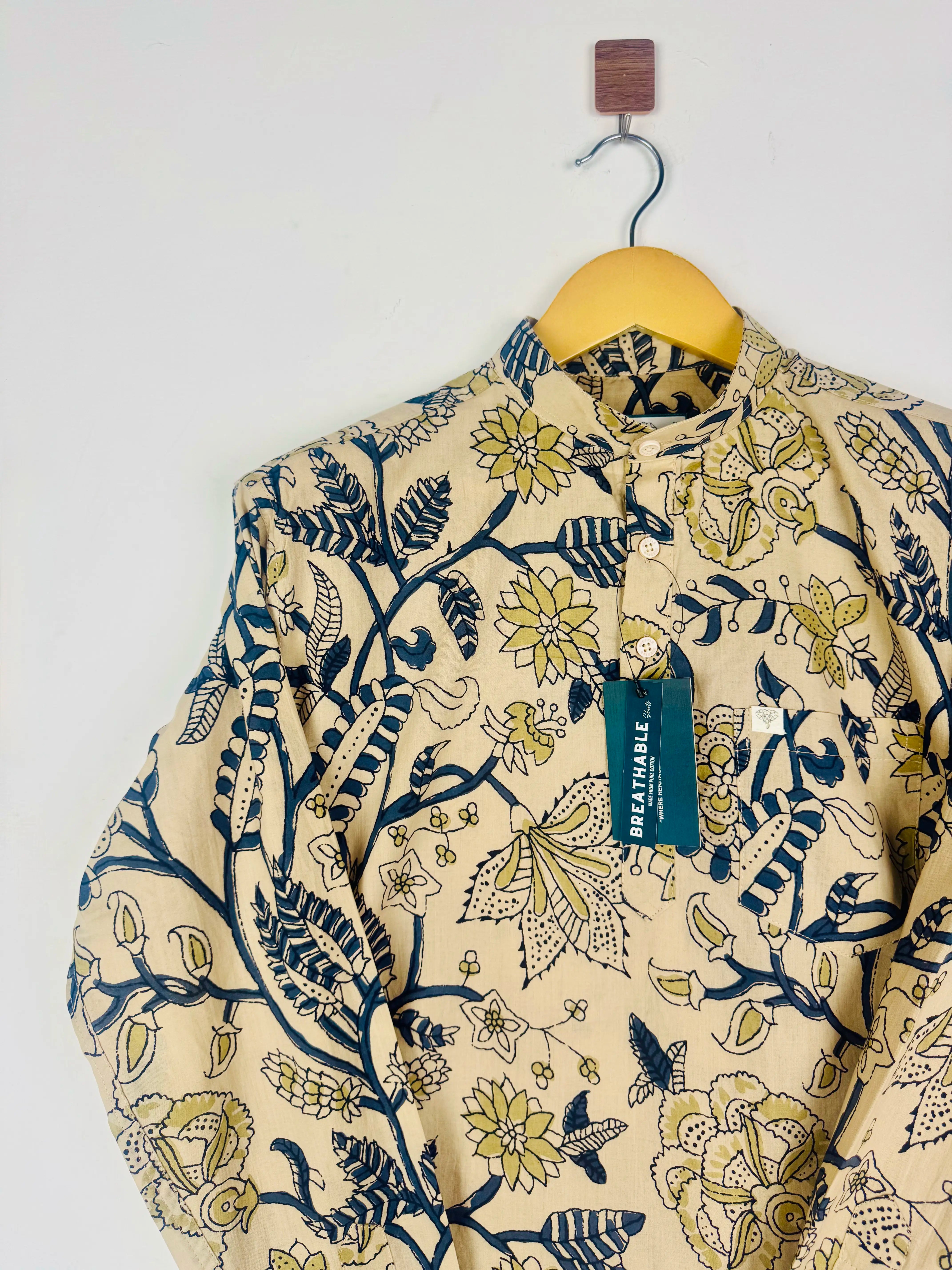 Vintage Flora Printed Short Kurta