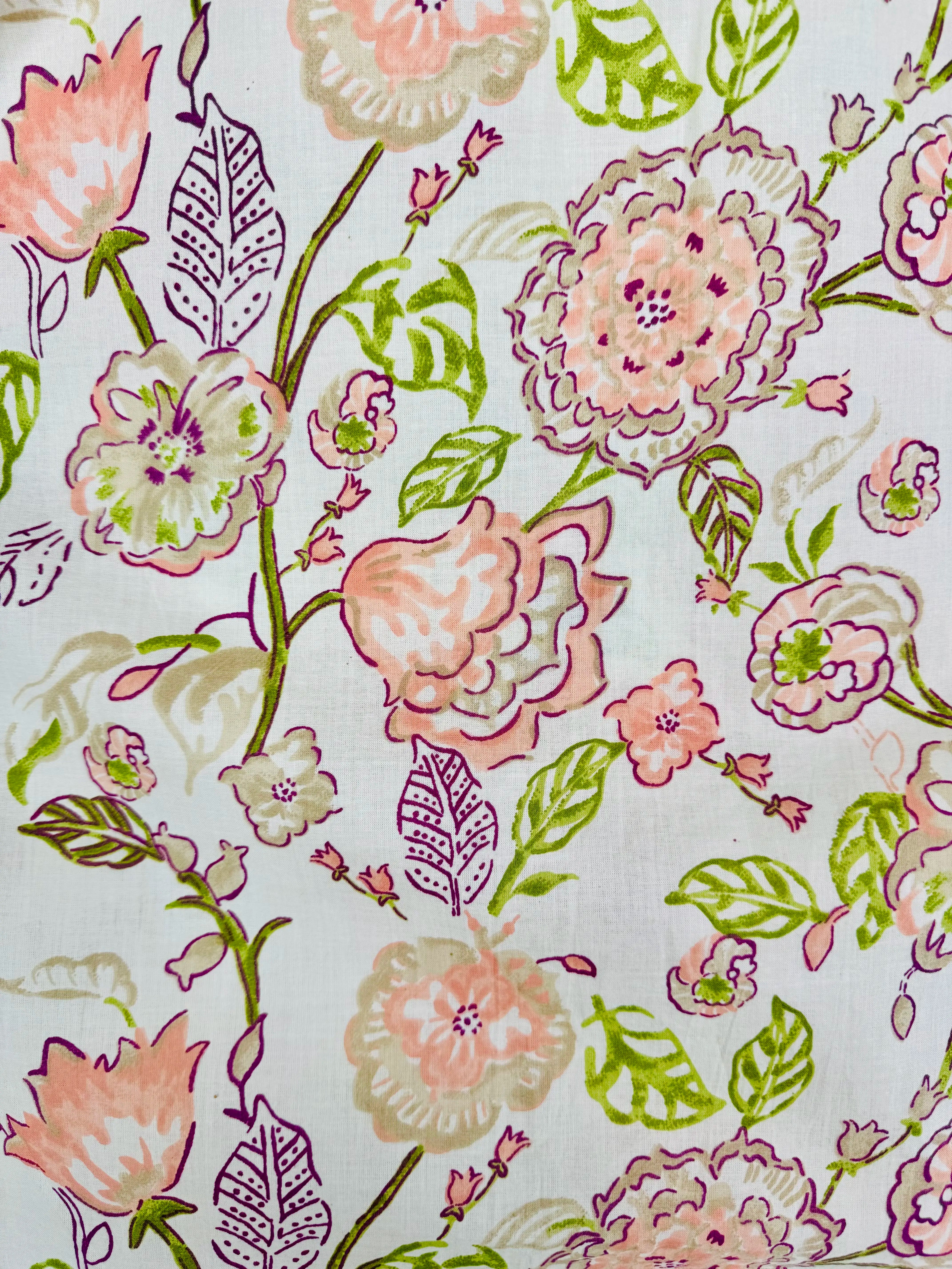 Cream Blooms Half Sleeves Shirt