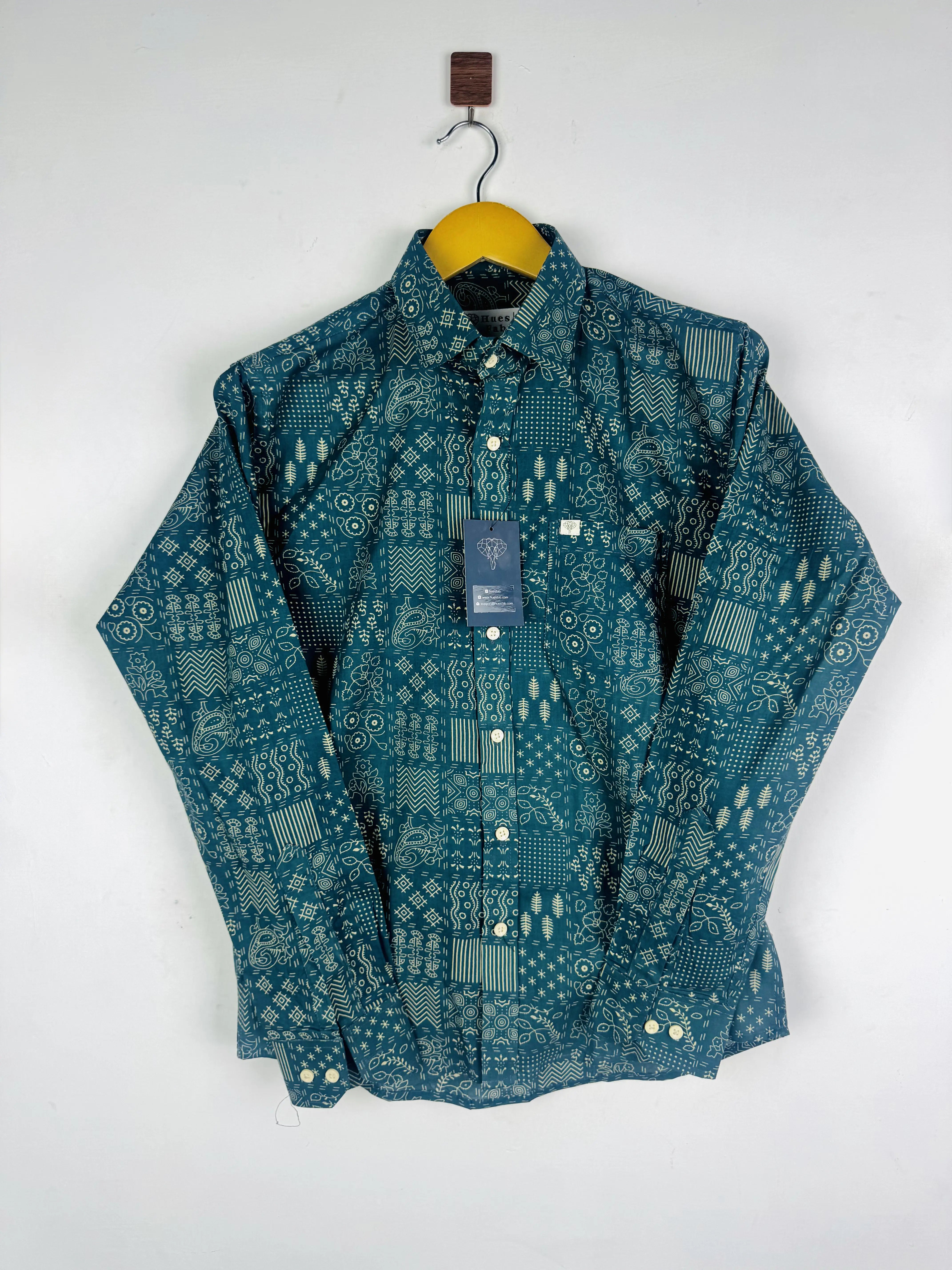 Aqua heritage Full Sleeves Shirt