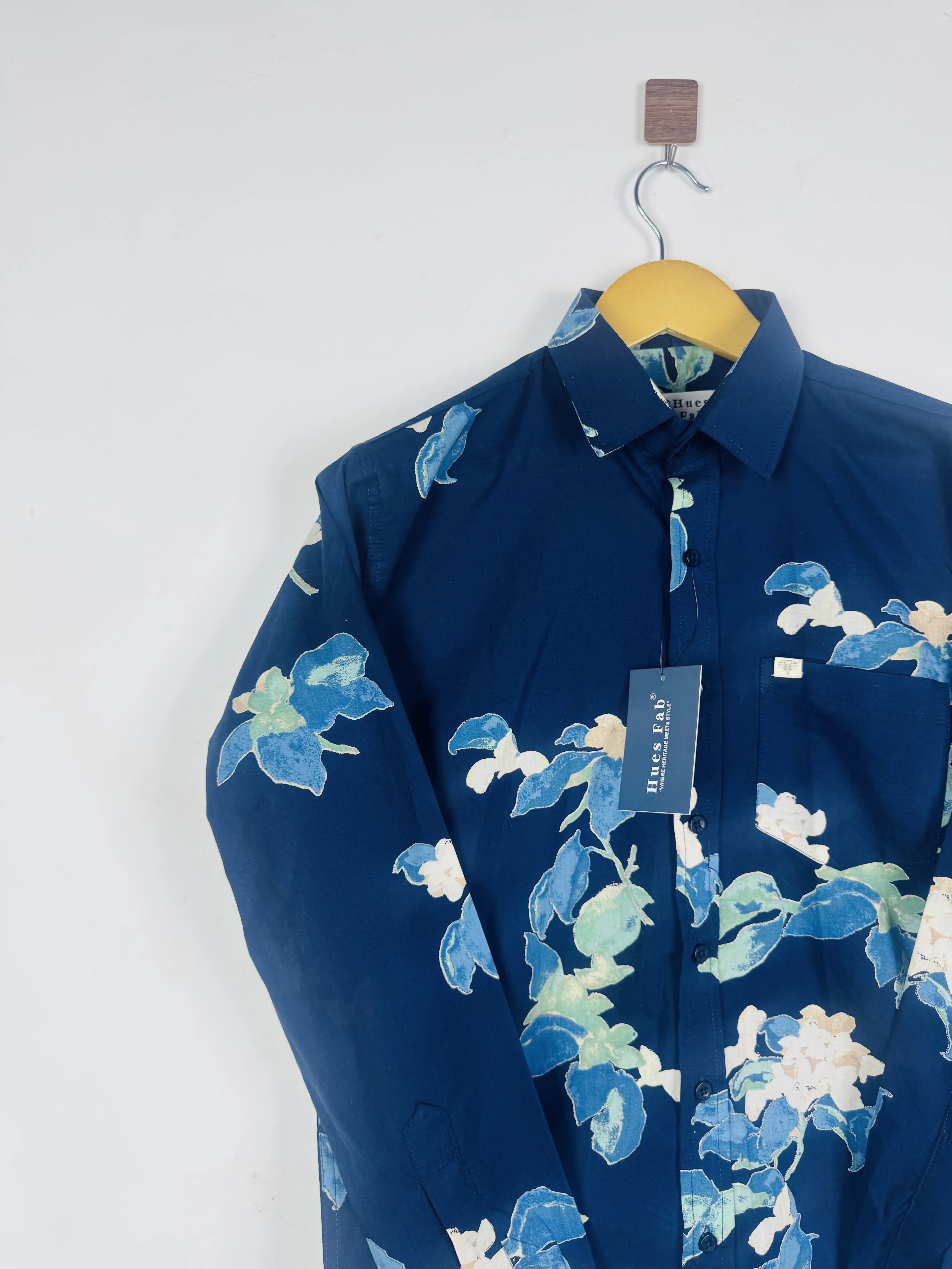 Navy orchid Full Sleeves Shirt