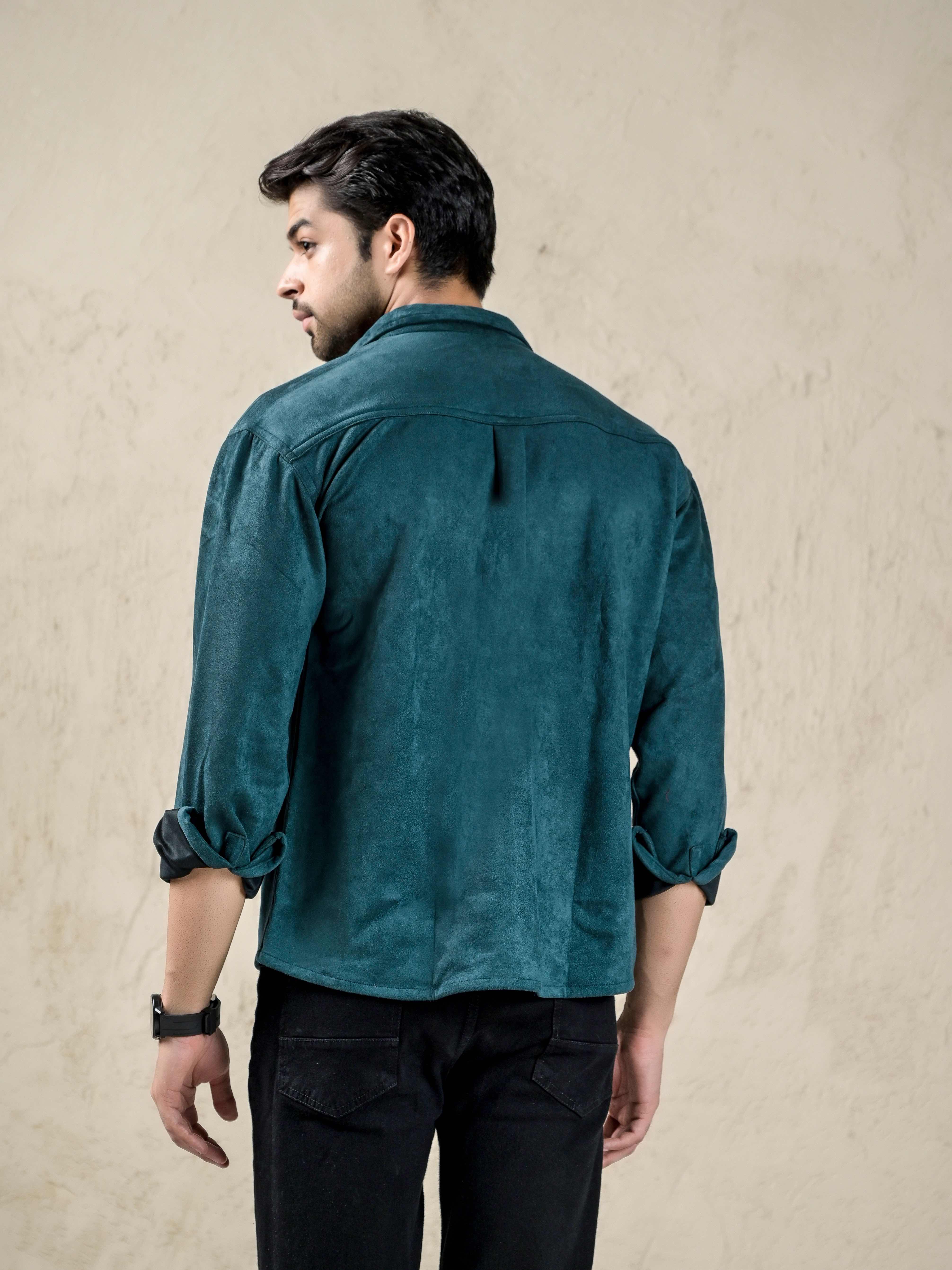 Teal Luxe Suede Shacket