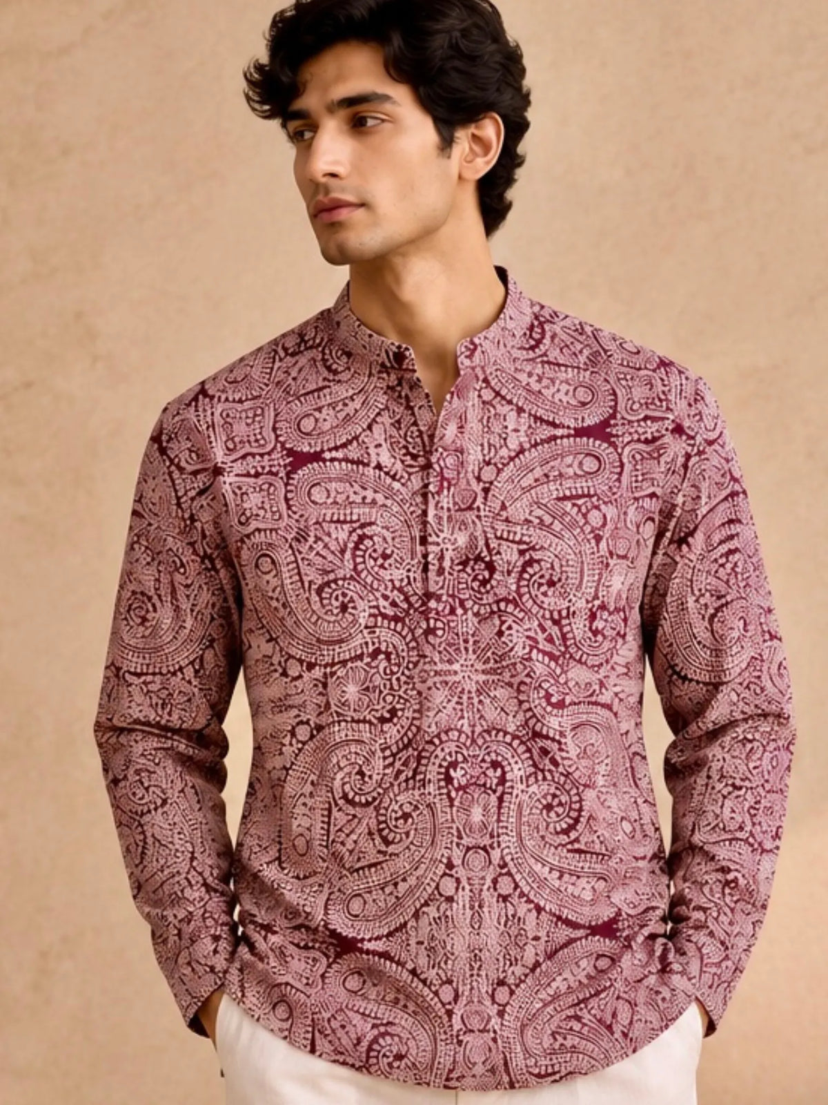 Maroon Mystique Short Kurta