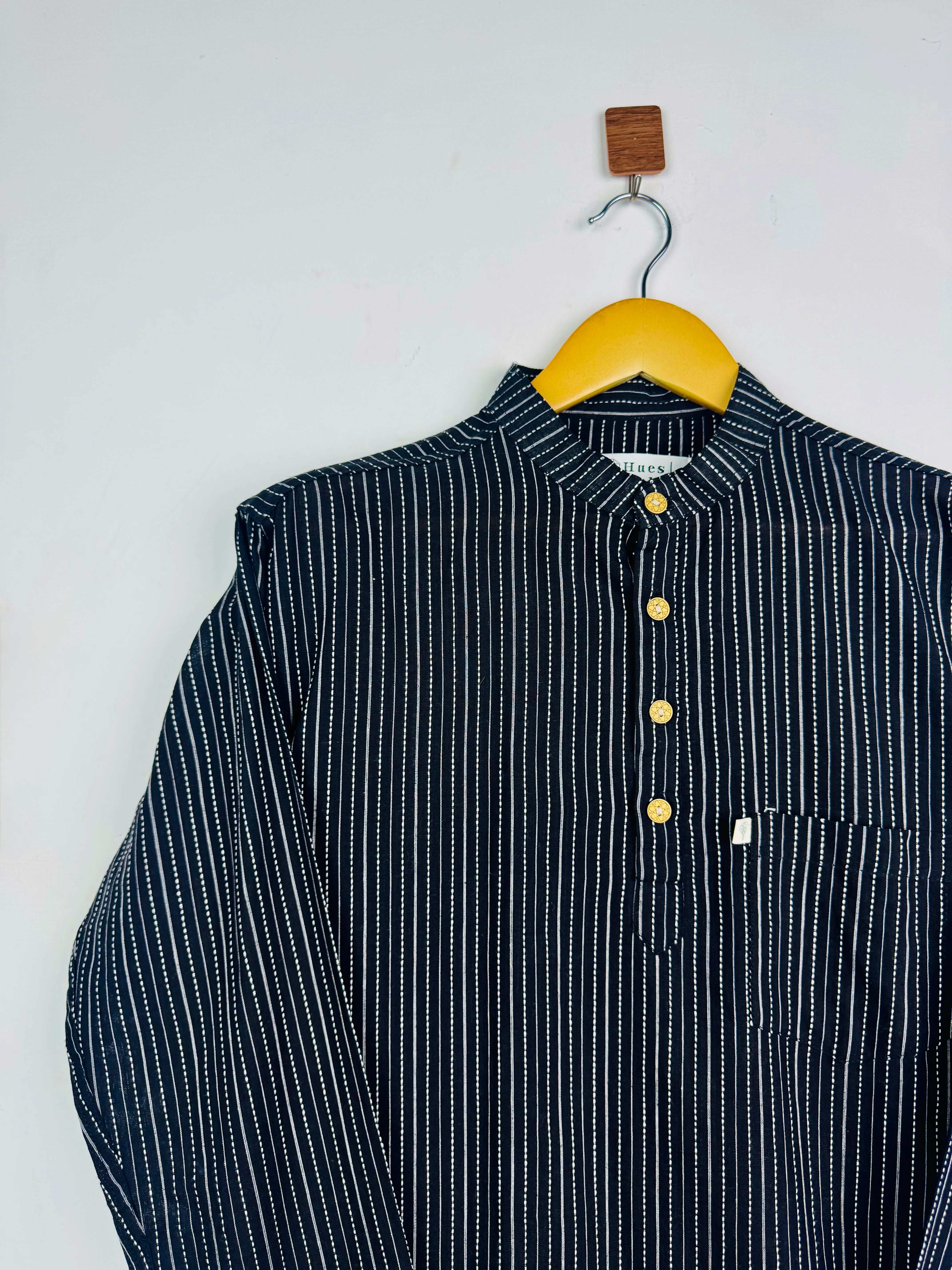 Black Kantha Short Kurta