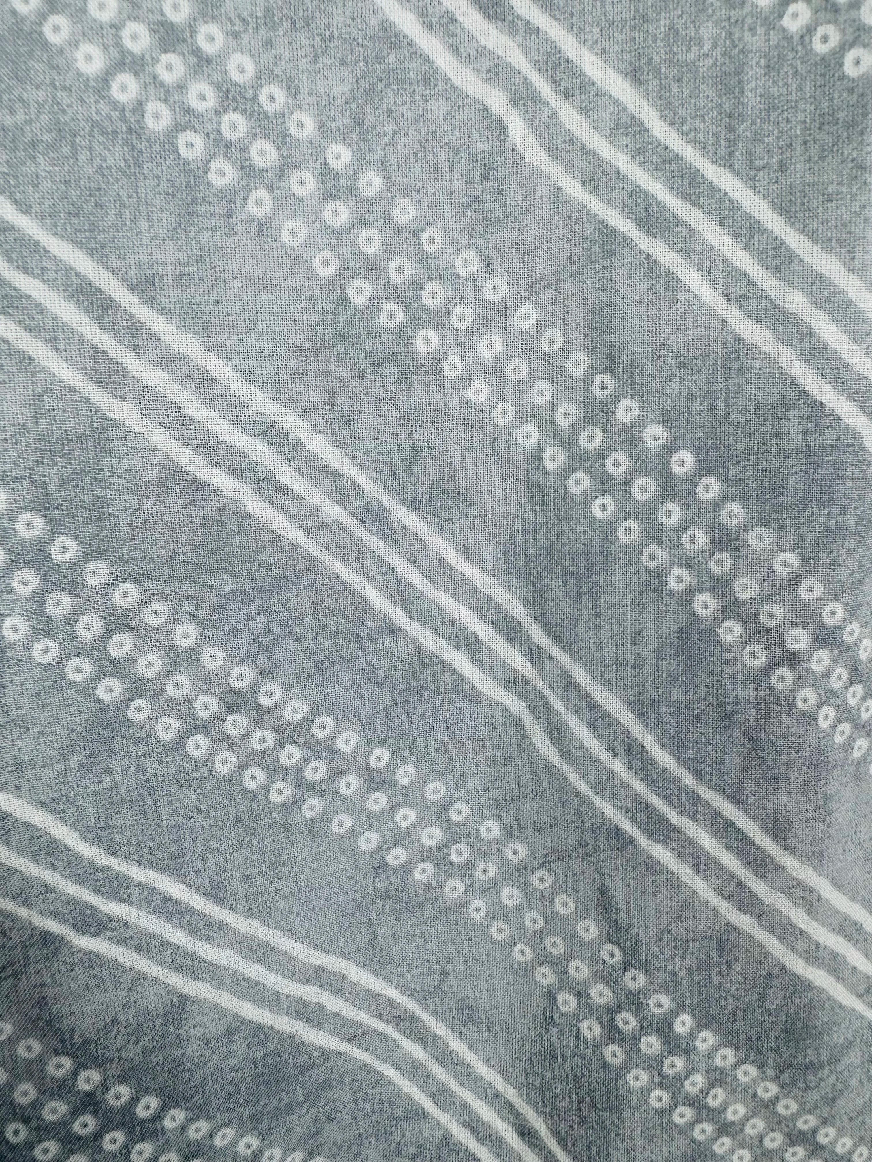 Grey Lining Dots Short Kurta