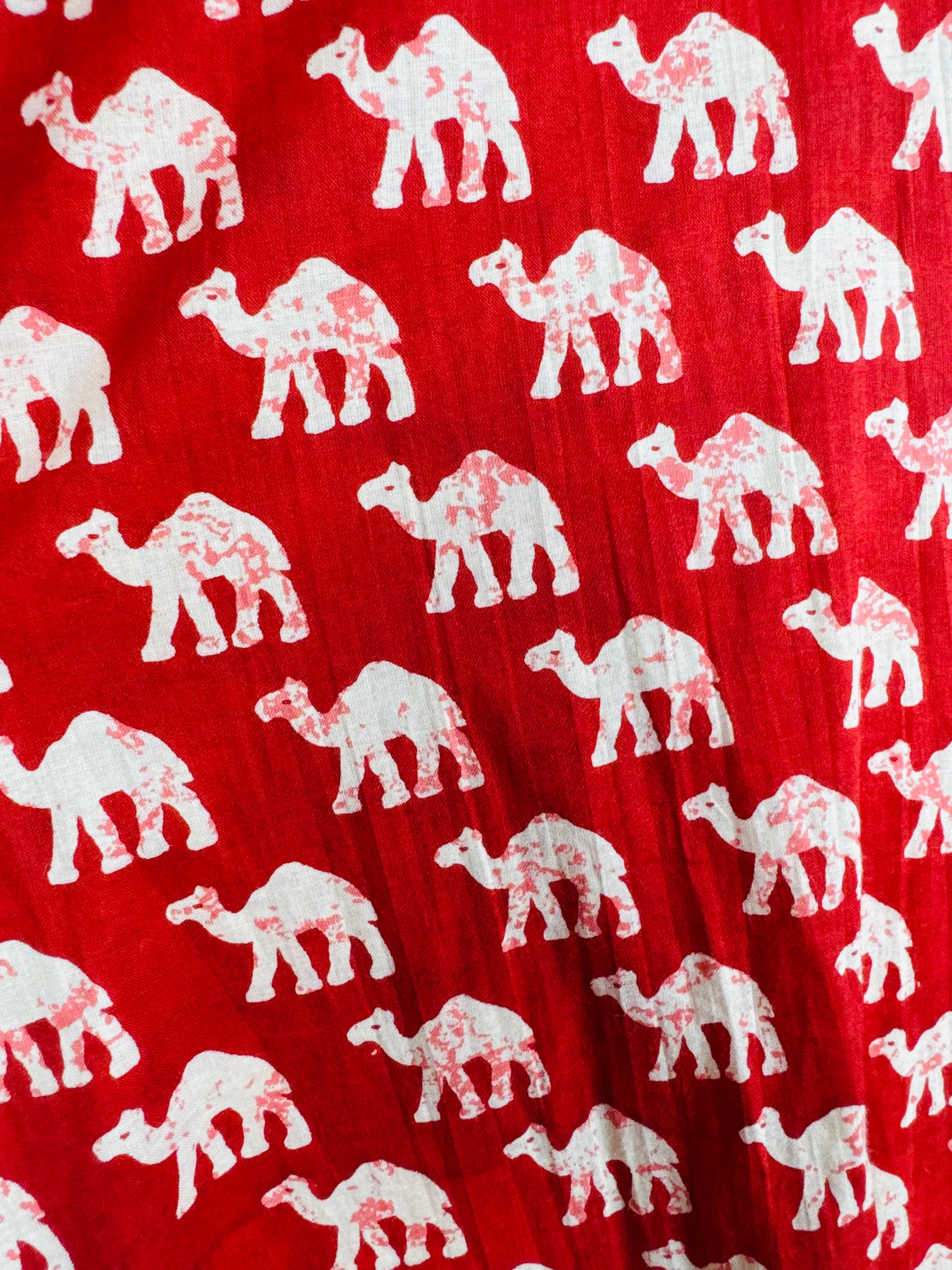 Red Camel Printed Half Sleeves Shirt