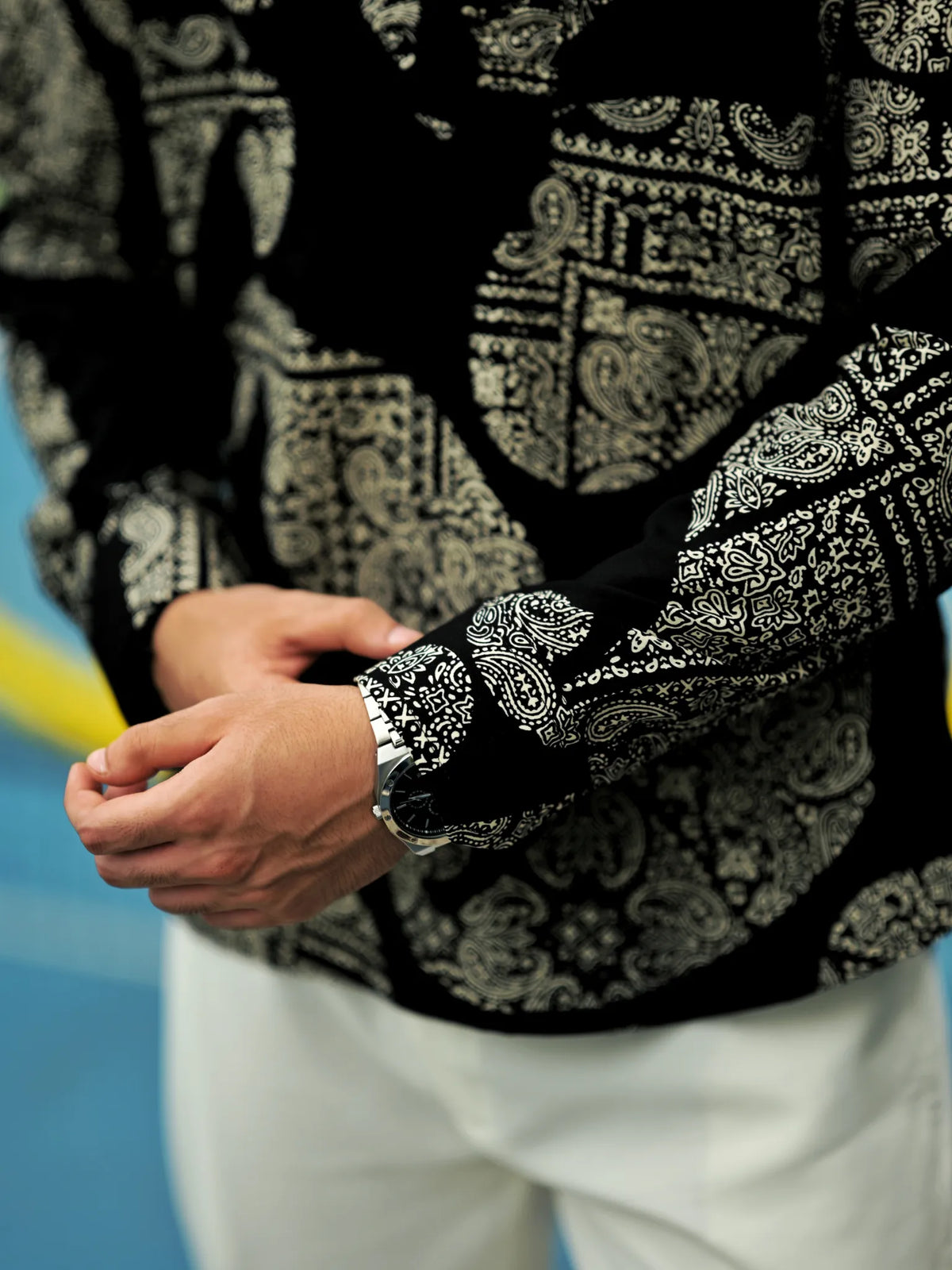 Midnight Vintage Paisley Short Kurta