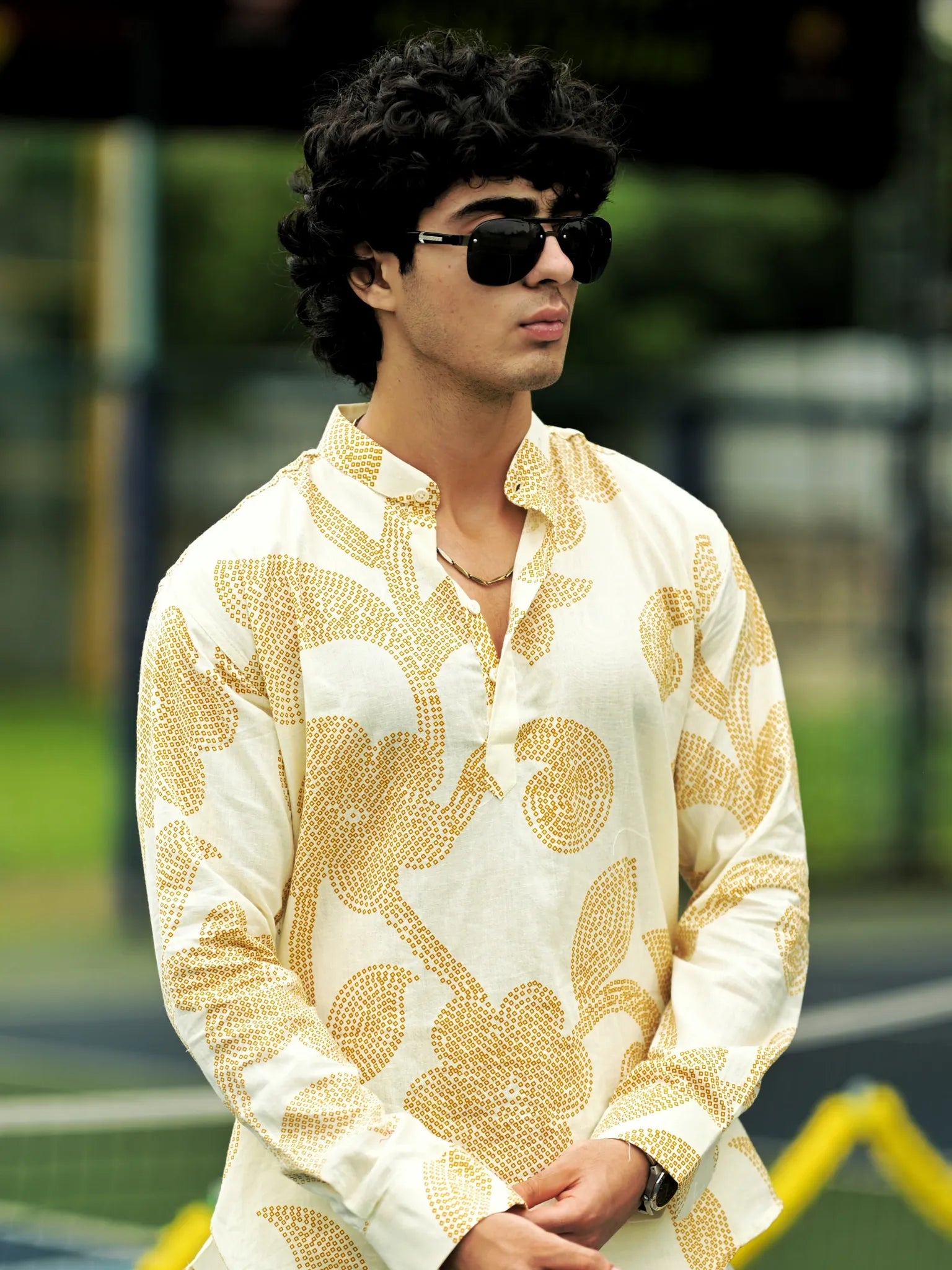 Mustard Leaf Cotton short kurta
