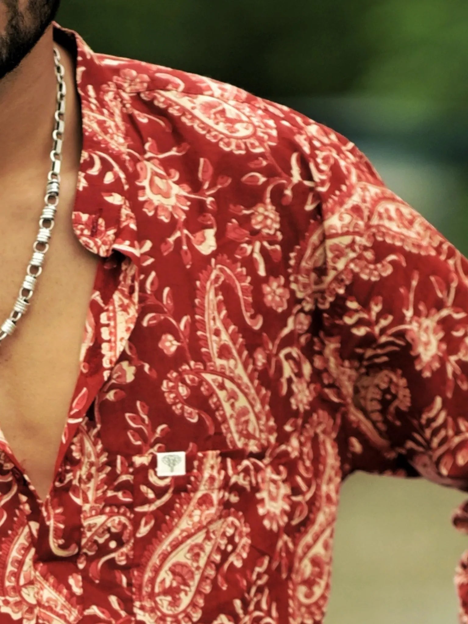 Maroon Folk Paisley Short Kurta