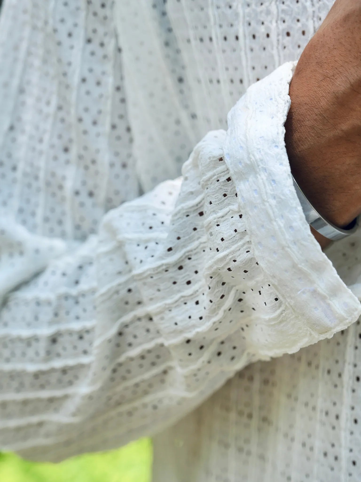 White Knit Pullover Shirt