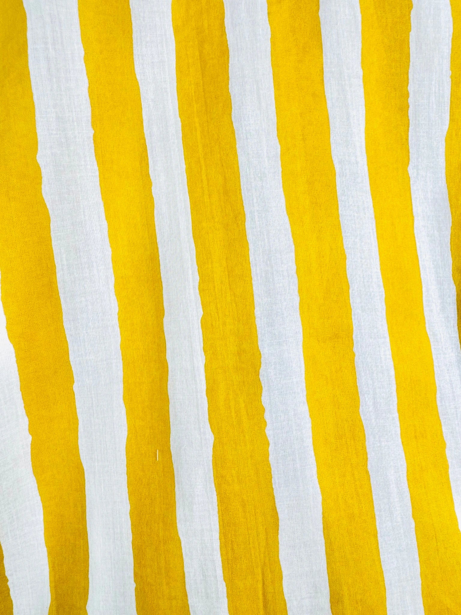 yellow-White stripes Full Sleeves Shirt